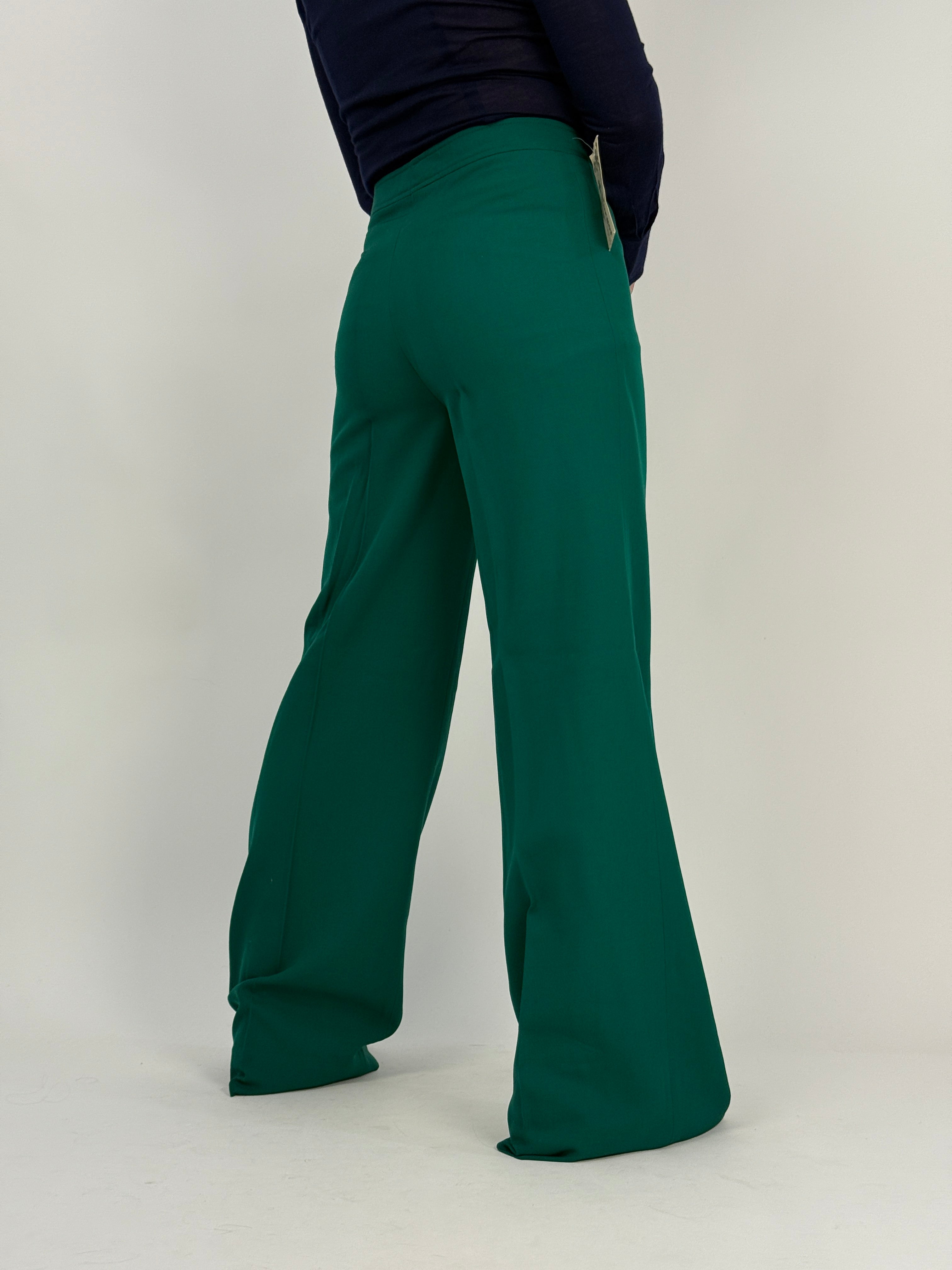 Pantaloni a zampa in pura lana anni '70 - Fangovintage