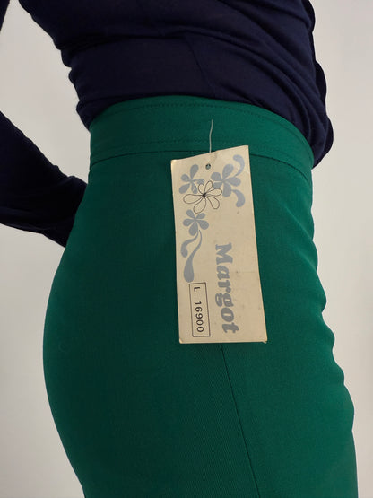 Pantaloni a zampa in pura lana anni '70