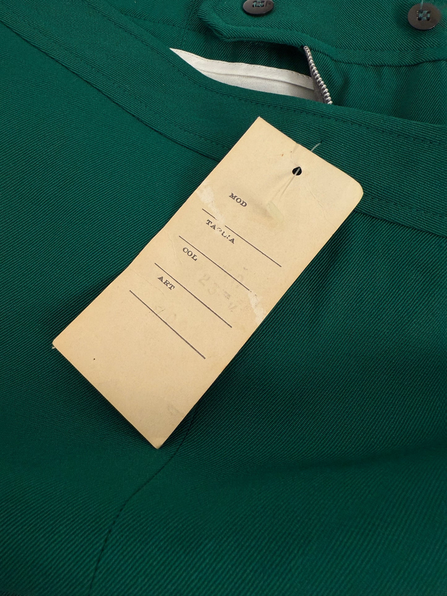 Pantaloni a zampa in pura lana anni '70