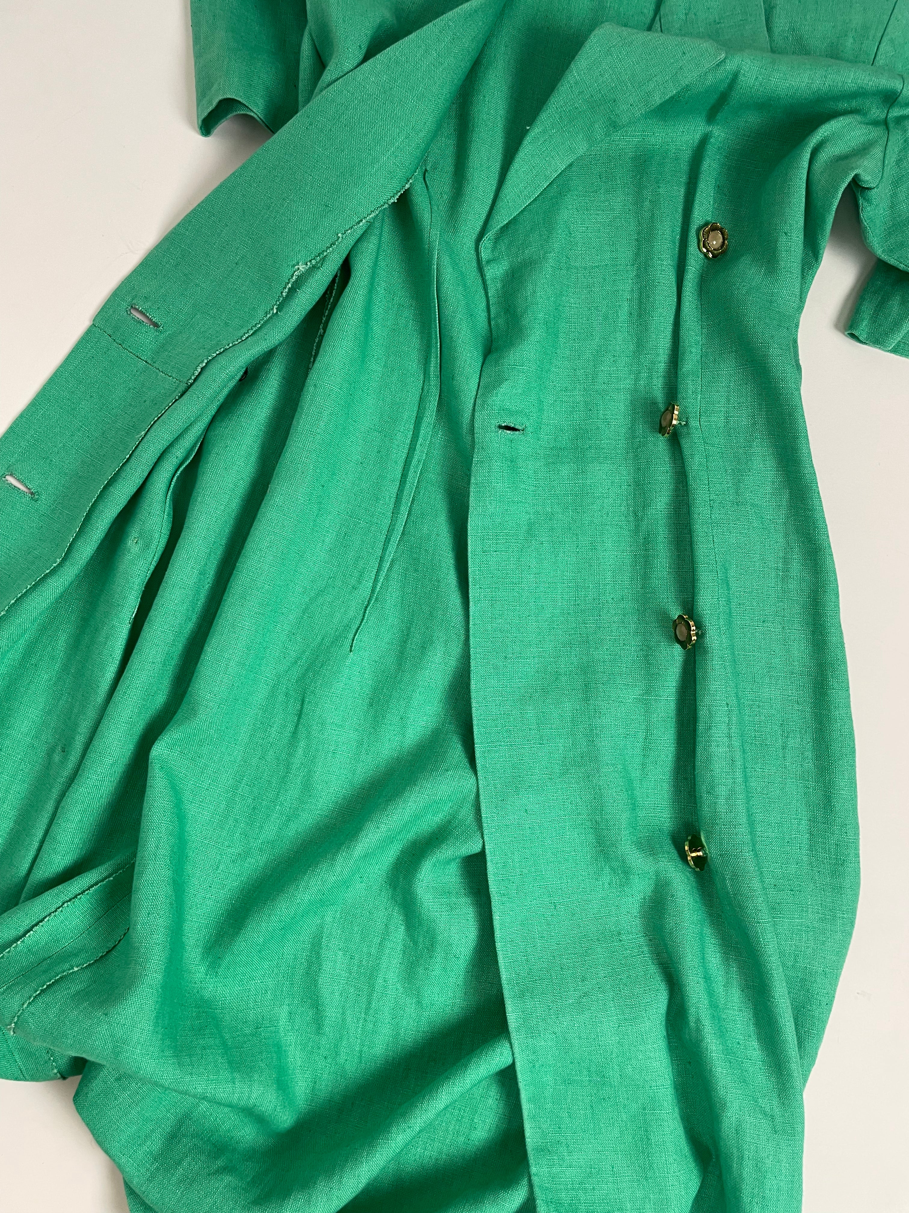 Abito chemisier sartoriale in lino - Fangovintage