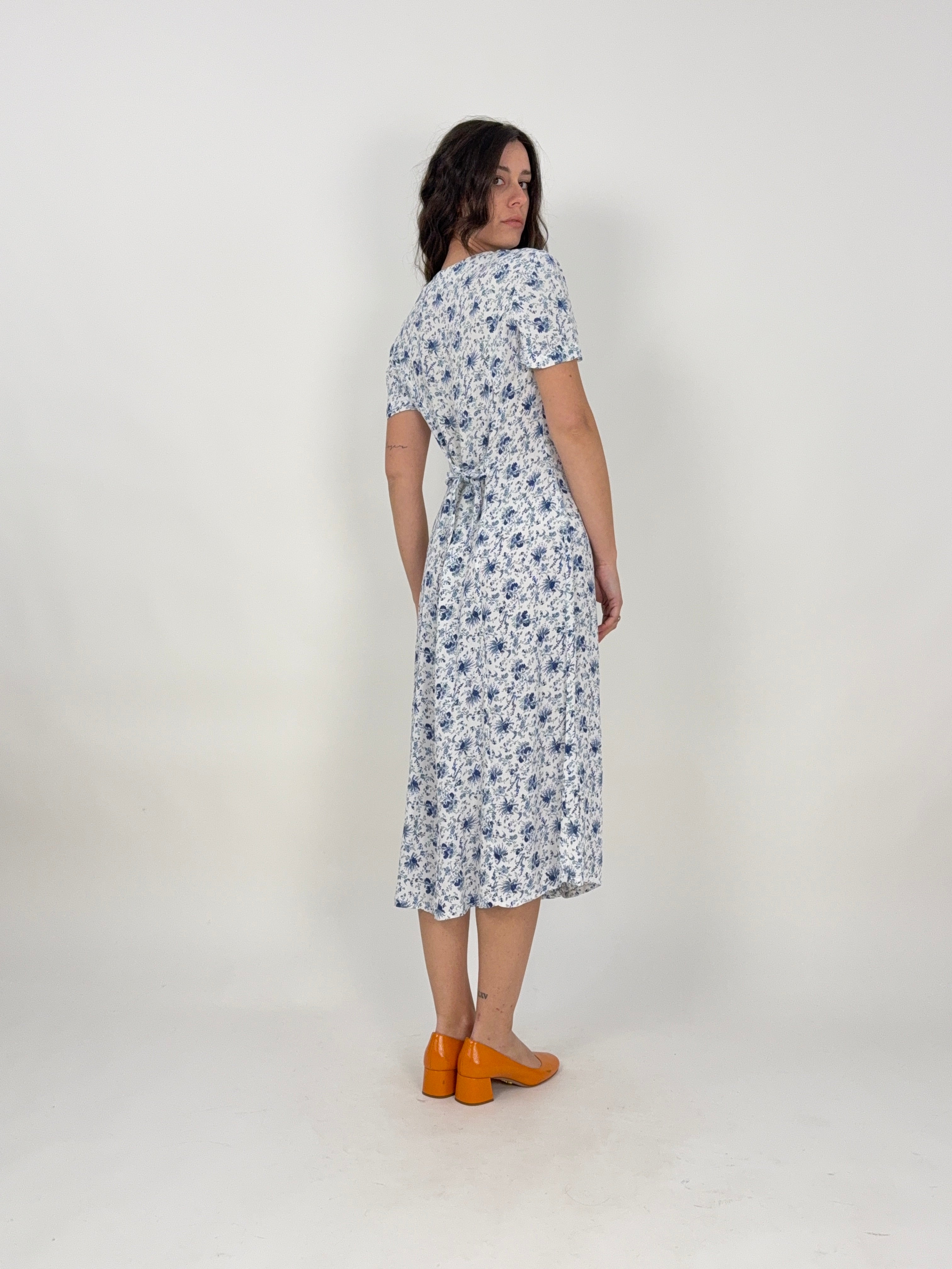 Abito chemisier in tessuto crepe - fatto a mano