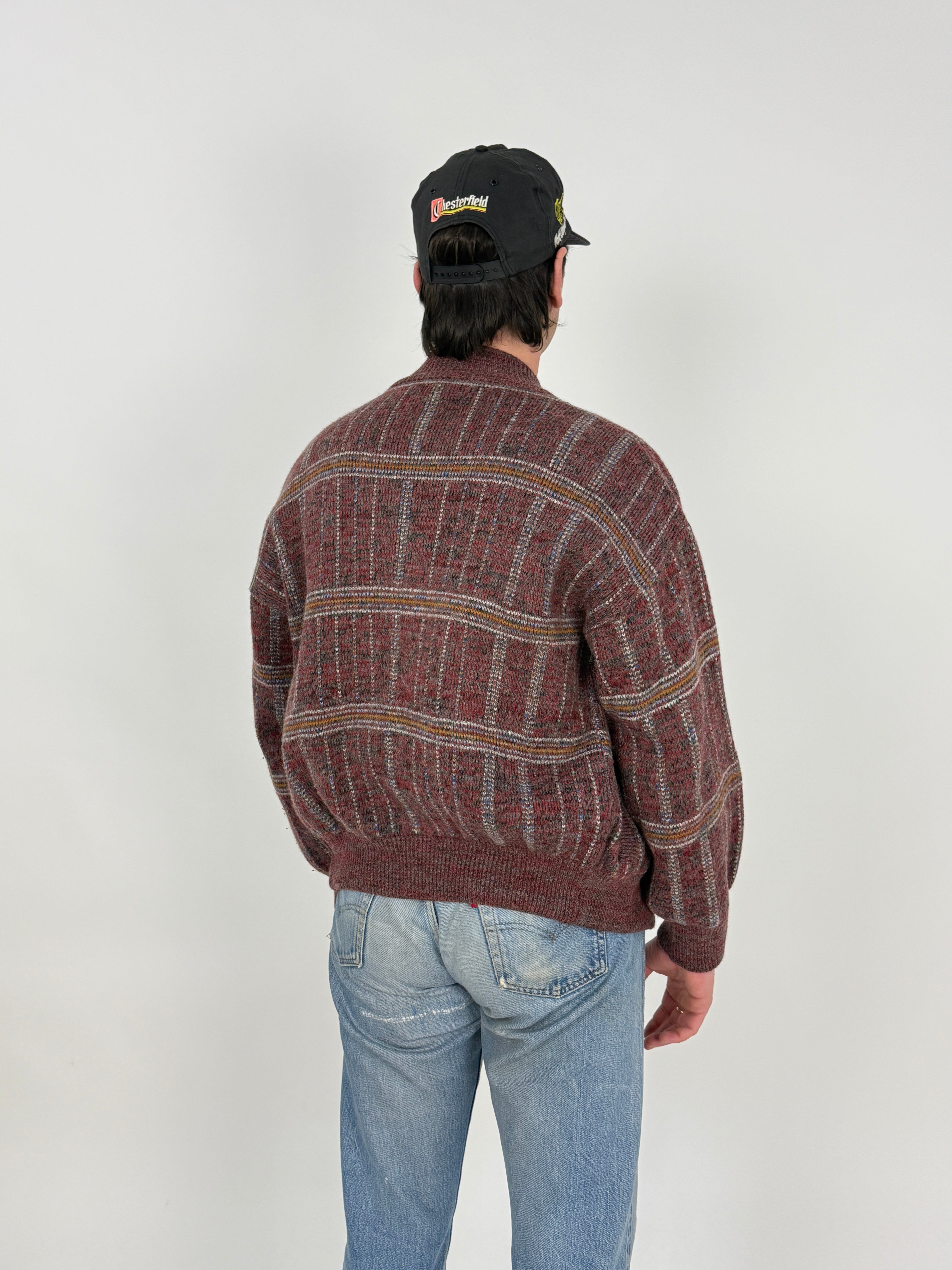 Cardigan anni '80 in misto lana