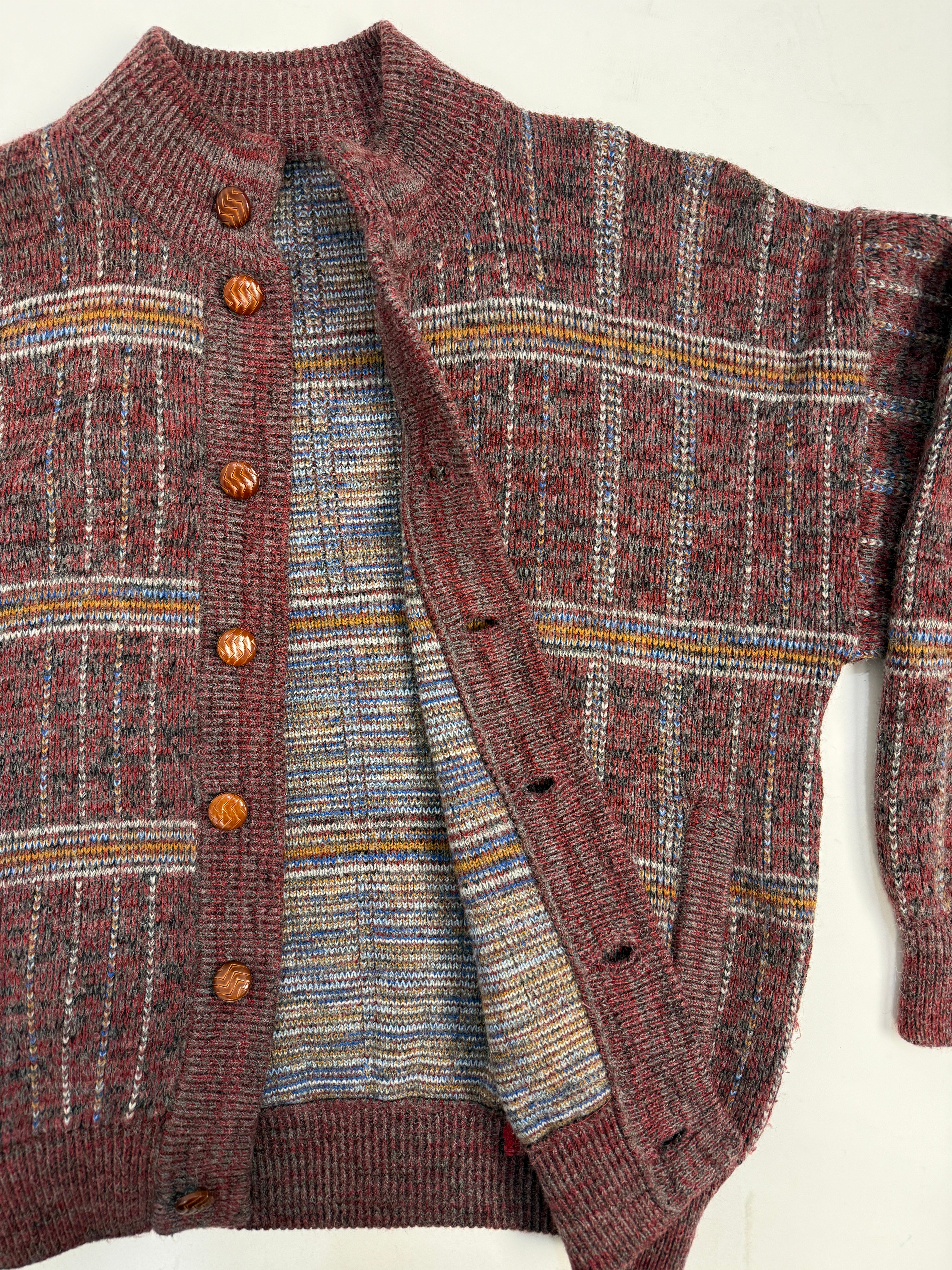 Cardigan anni '80 in misto lana