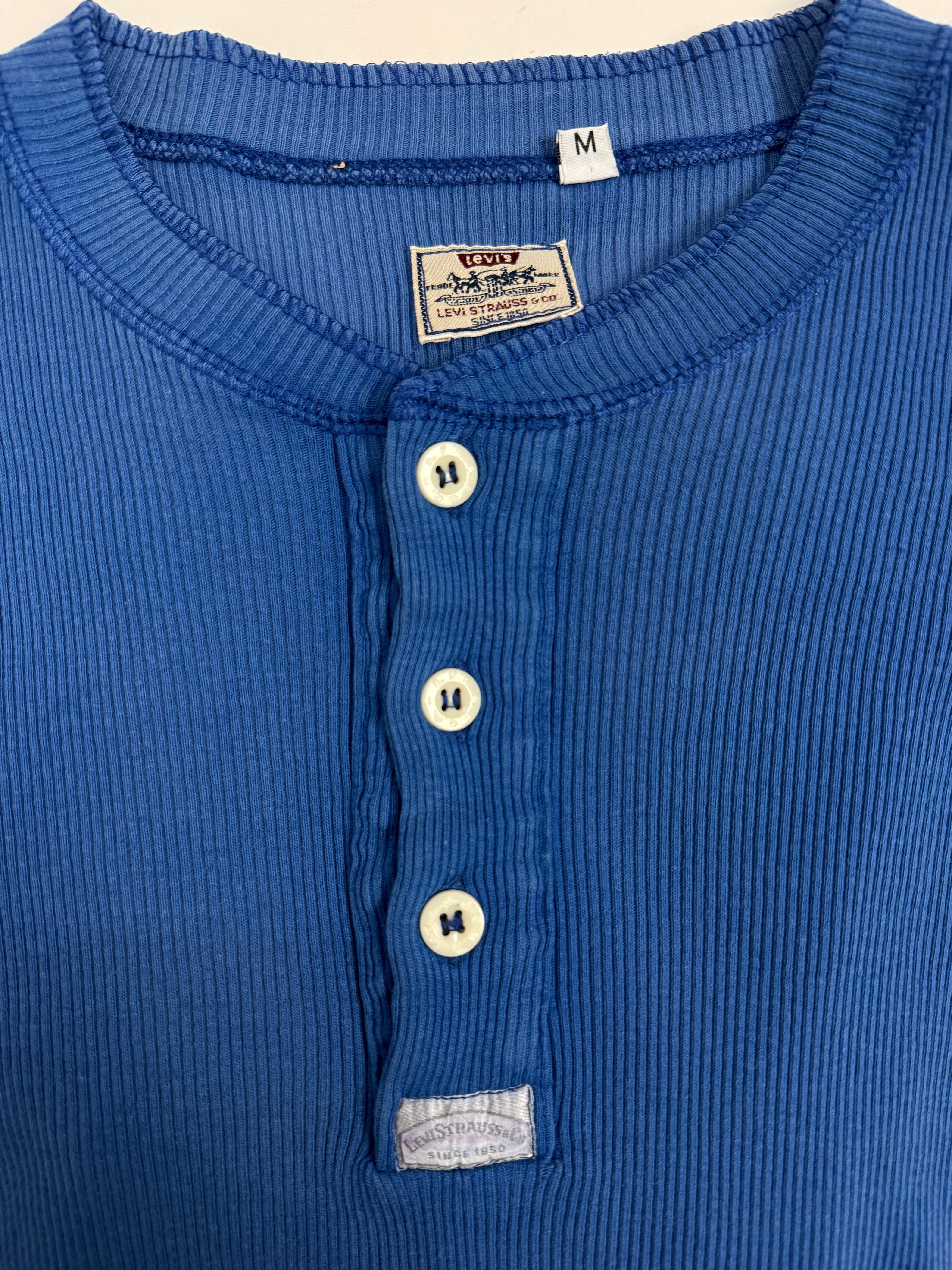 T-shirt Levi's Serafino vintage a 3 bottoni in cotone a costine