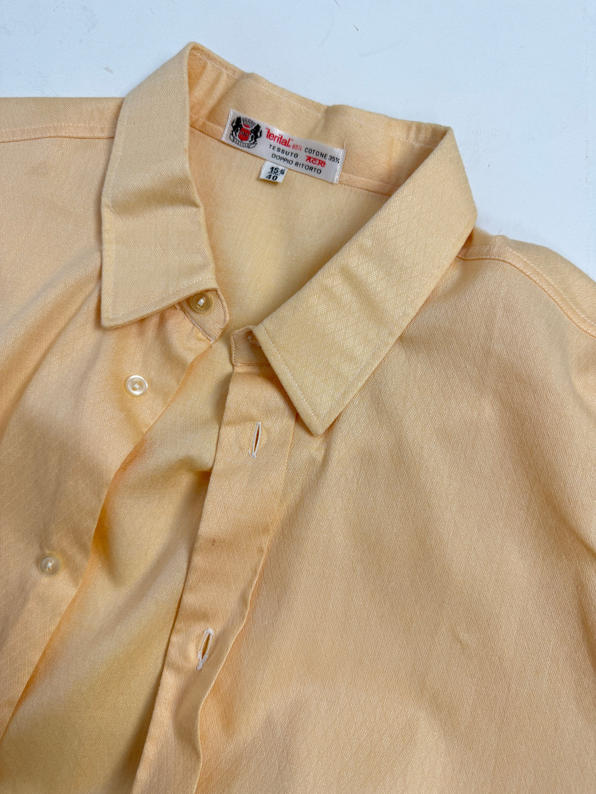 Camicia Vintage Anni '70 Color Salmone - Taglia S