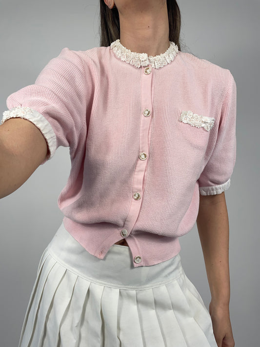 maglia-cardigan-vintage-luv-tricot-milano-cotone-rosa-e-ricami-con-perline