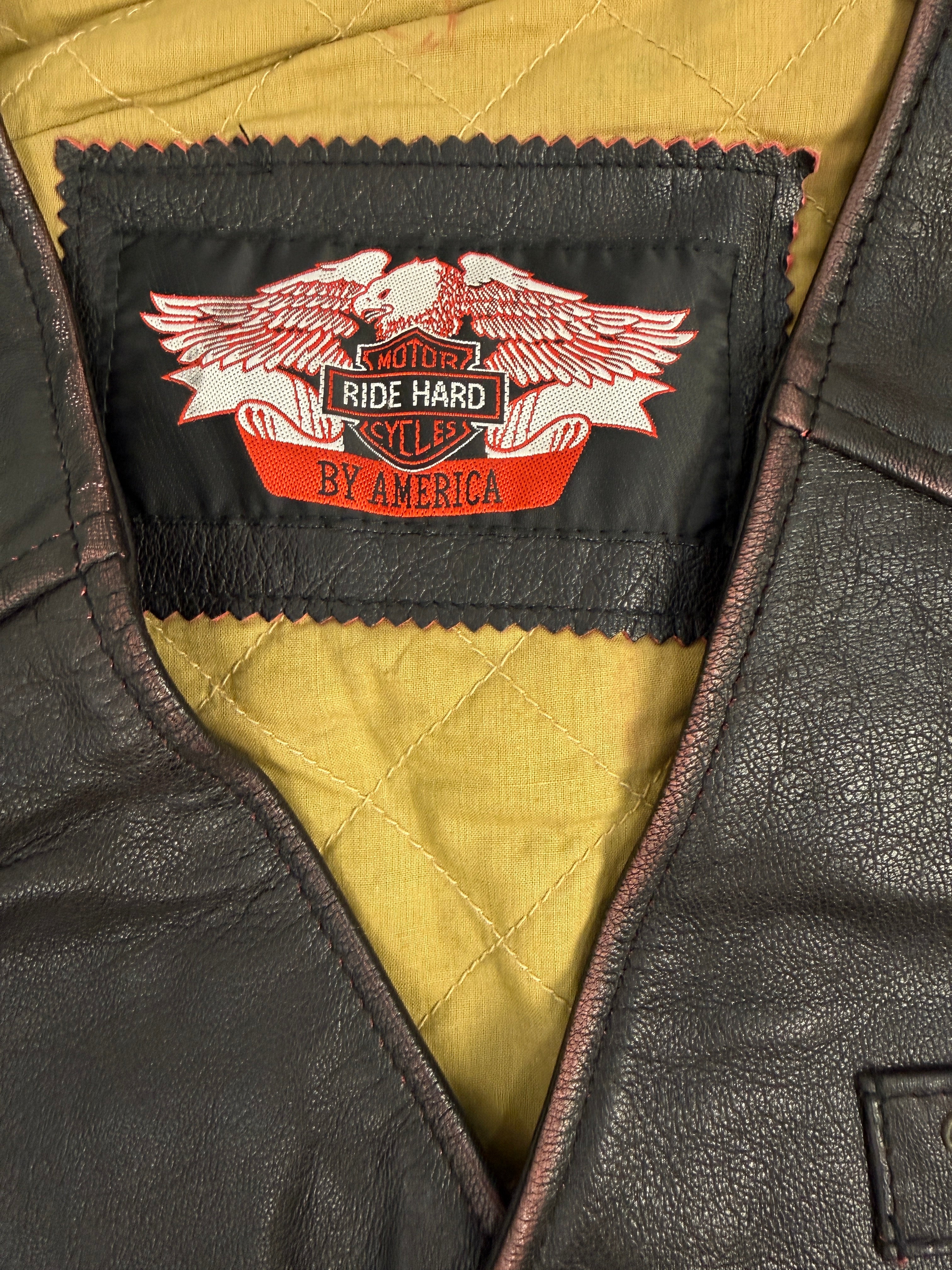 Gilet Biker Vintage in Vera Pelle - Taglia L