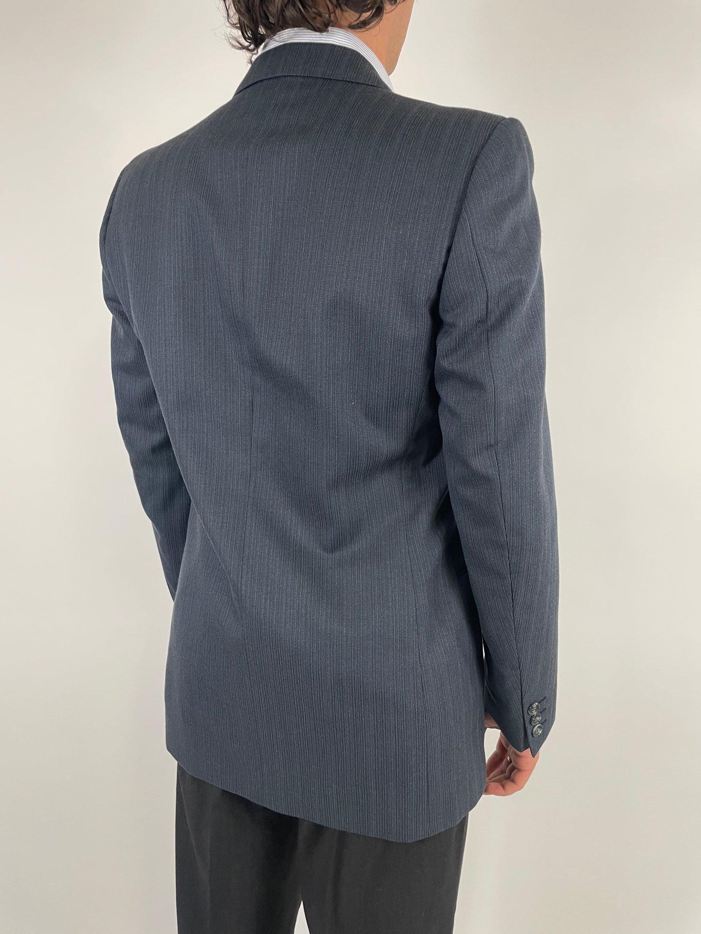 Double-breasted pinstripe jacket