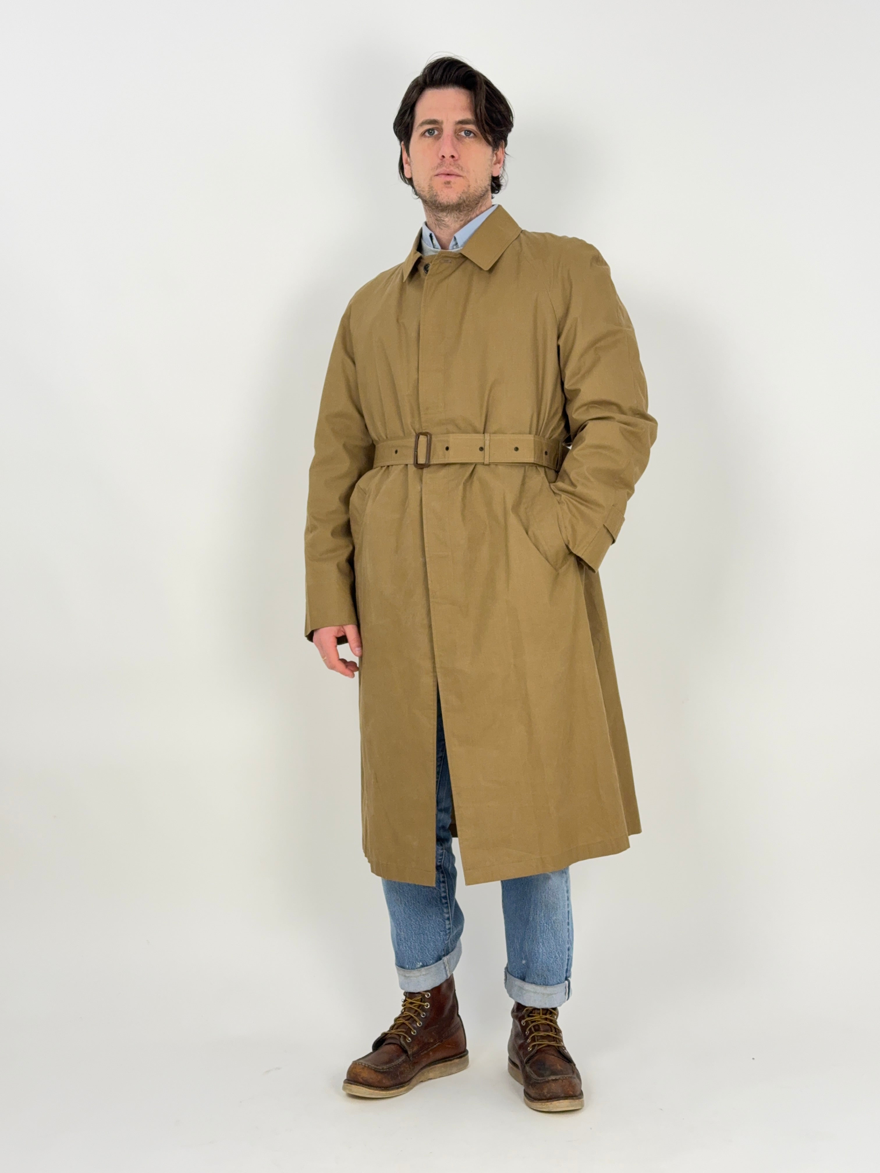 Trench anni '70 monopetto da uomo