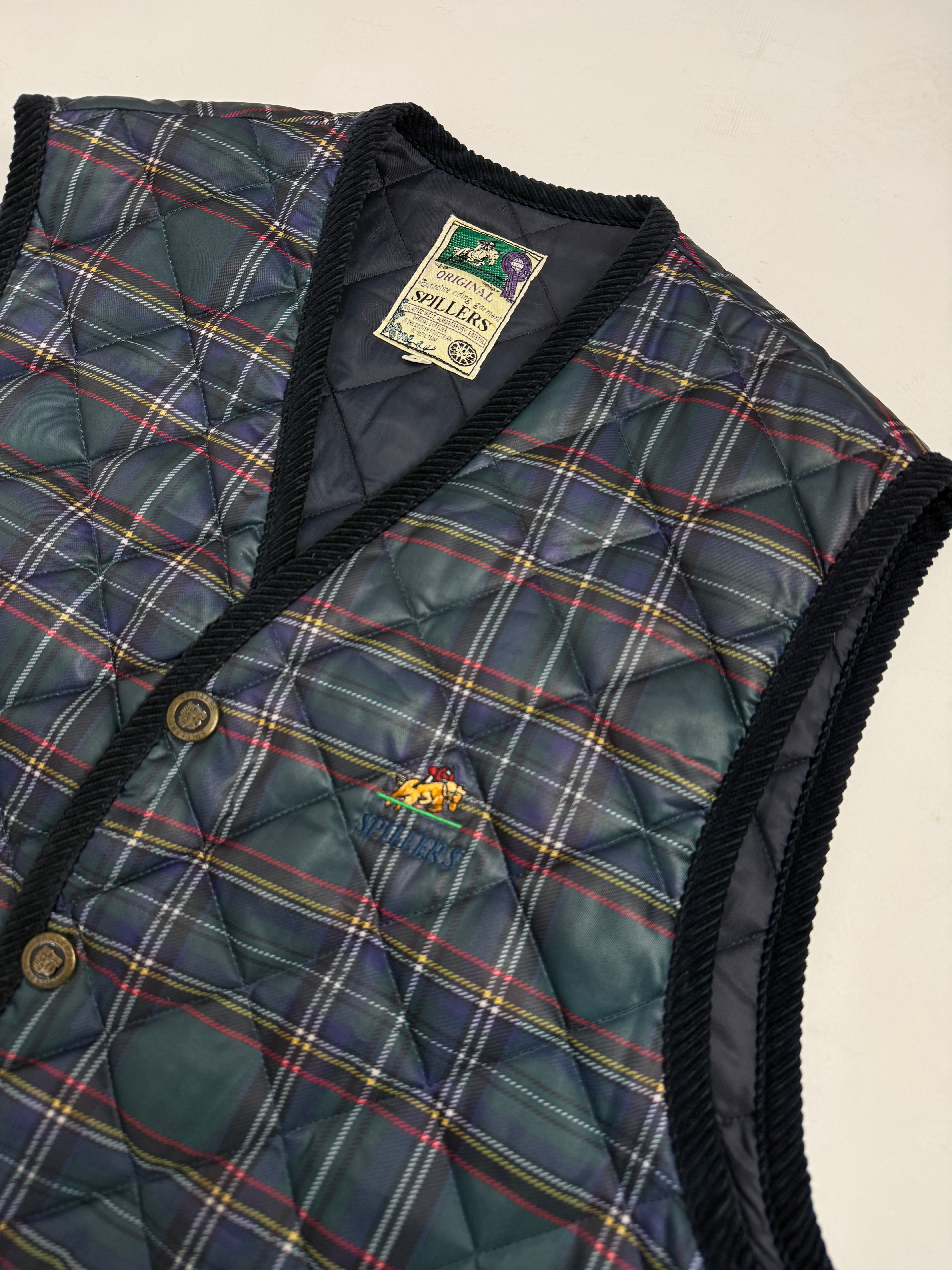 Gilet trapuntato blu vintage