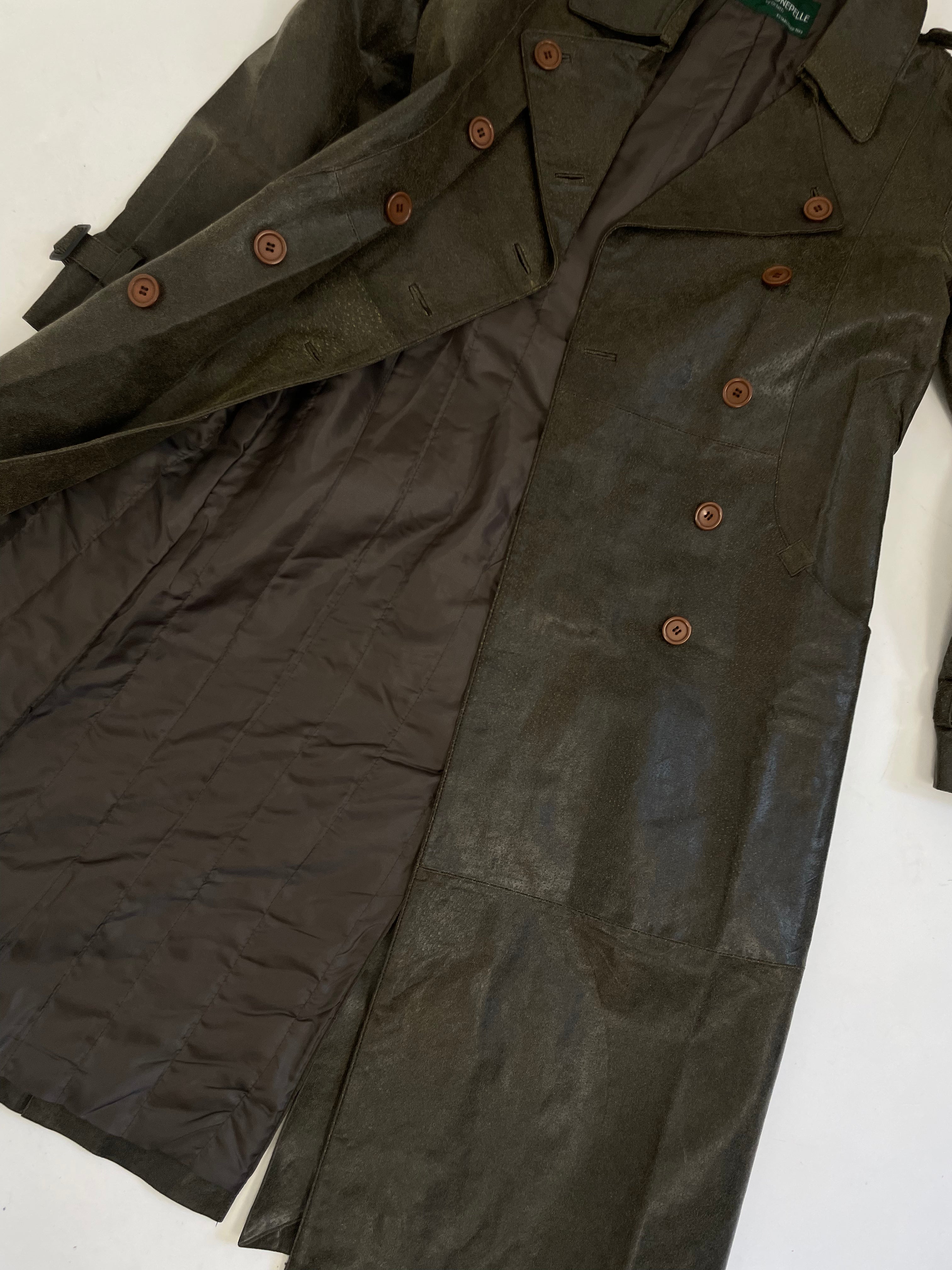Long leather jacket