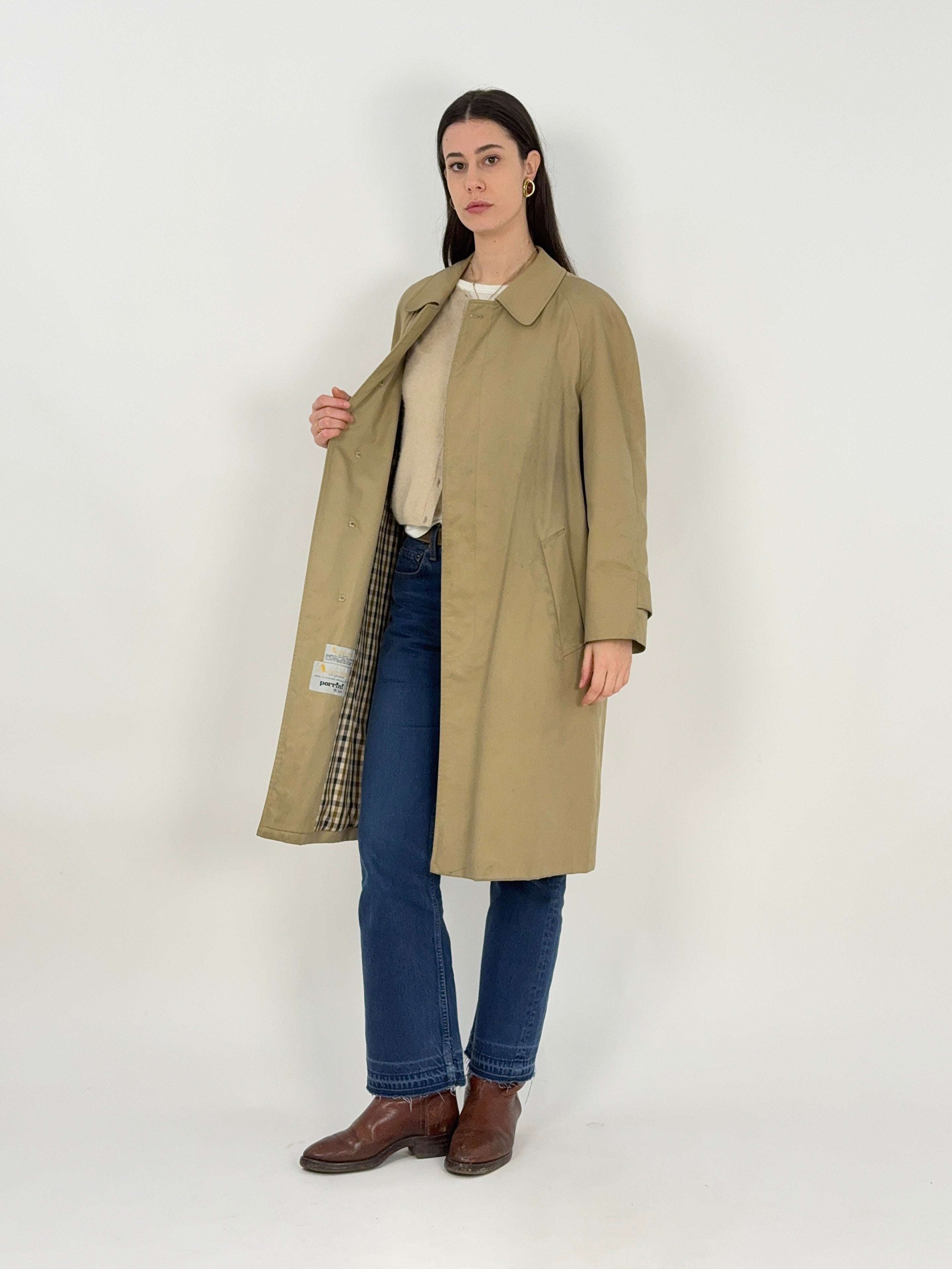 Trench Aquascutum - Made in England con fodera check - Fangovintage