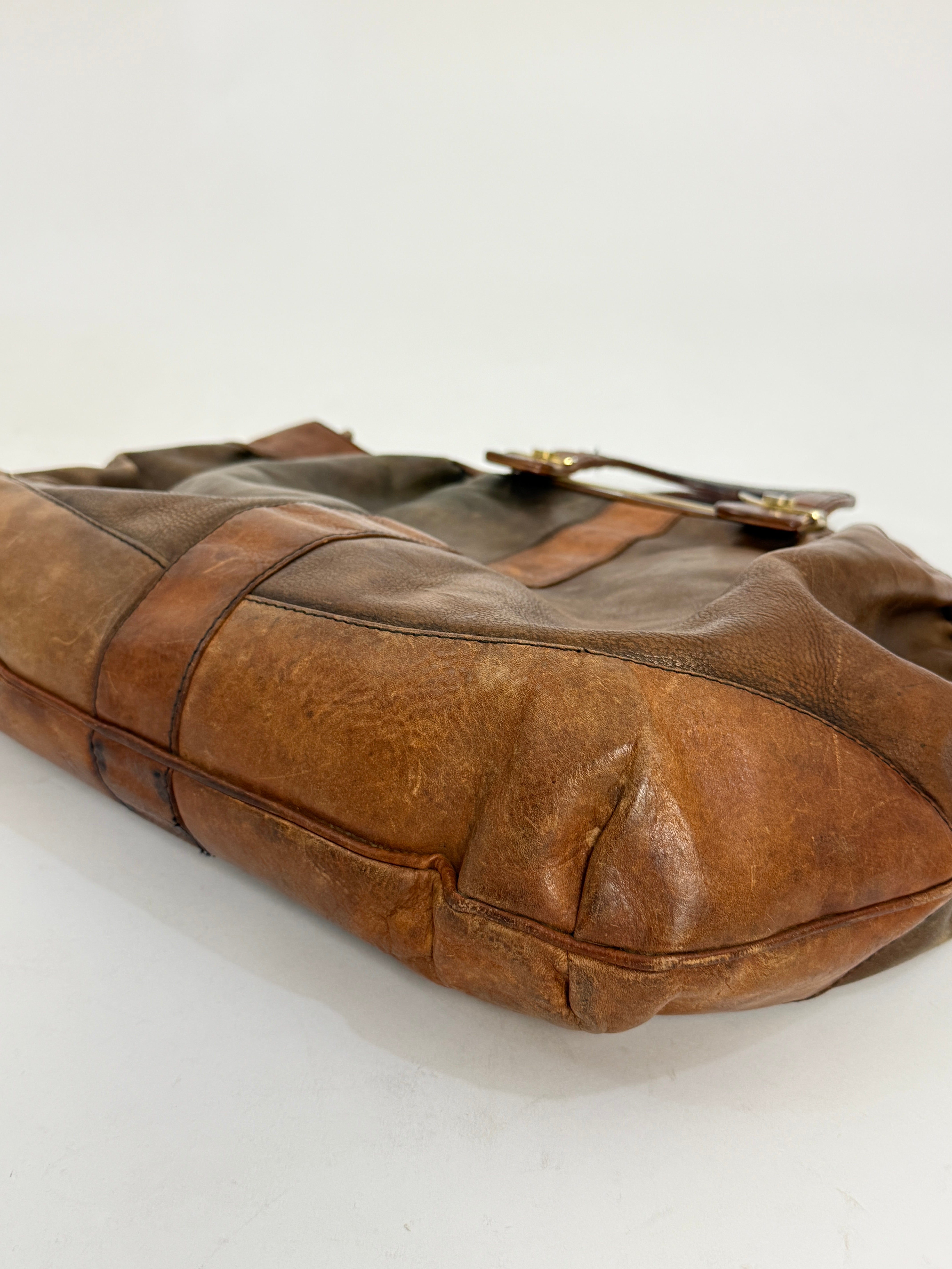 Borsa vintage in pelle marrone - Gabbrielli