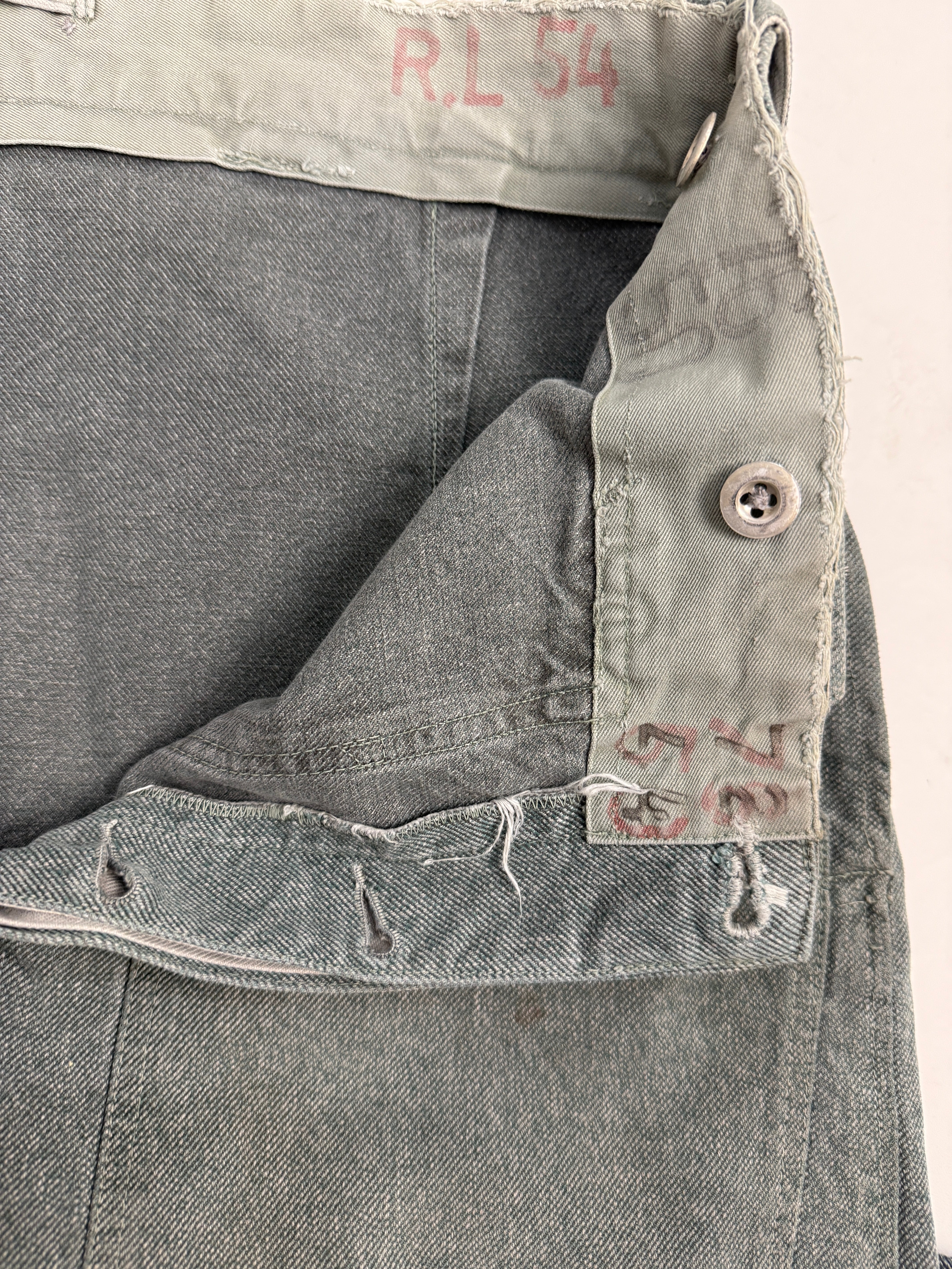Pantaloni Militari da Lavoro Svizzeri Anni '60/'70