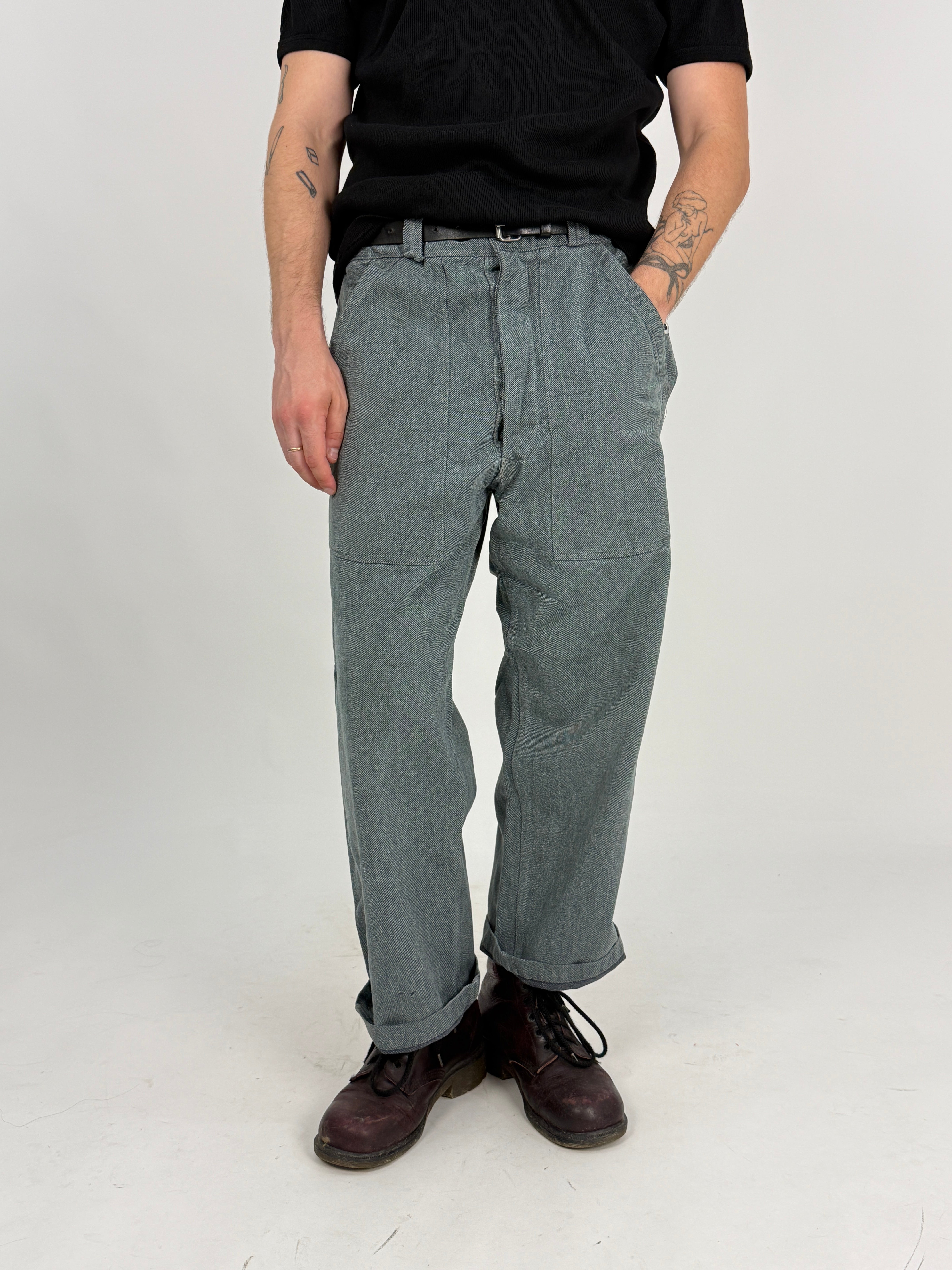 Pantaloni Militari da Lavoro Svizzeri Anni '60/'70