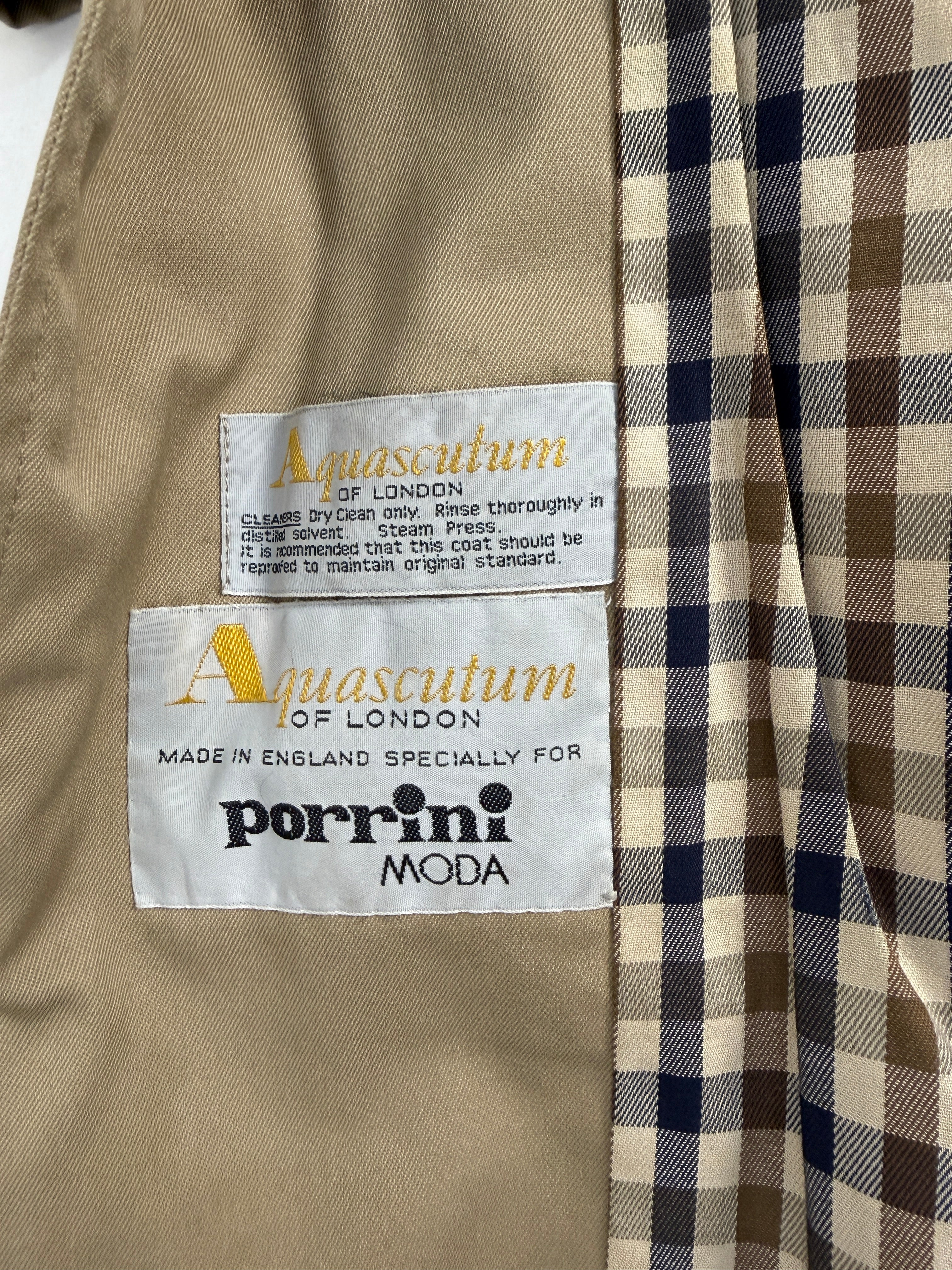 Trench Aquascutum - Made in England con fodera check