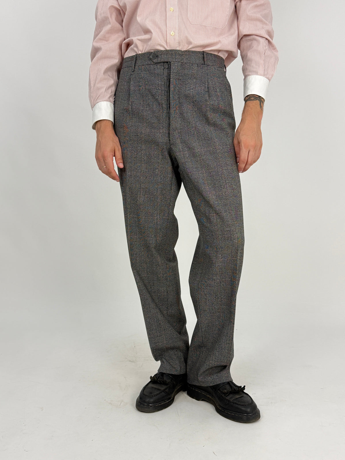 Abito Tre Pezzi Sartoriale Principe di Galles Anni '60 - Taglia 52/54