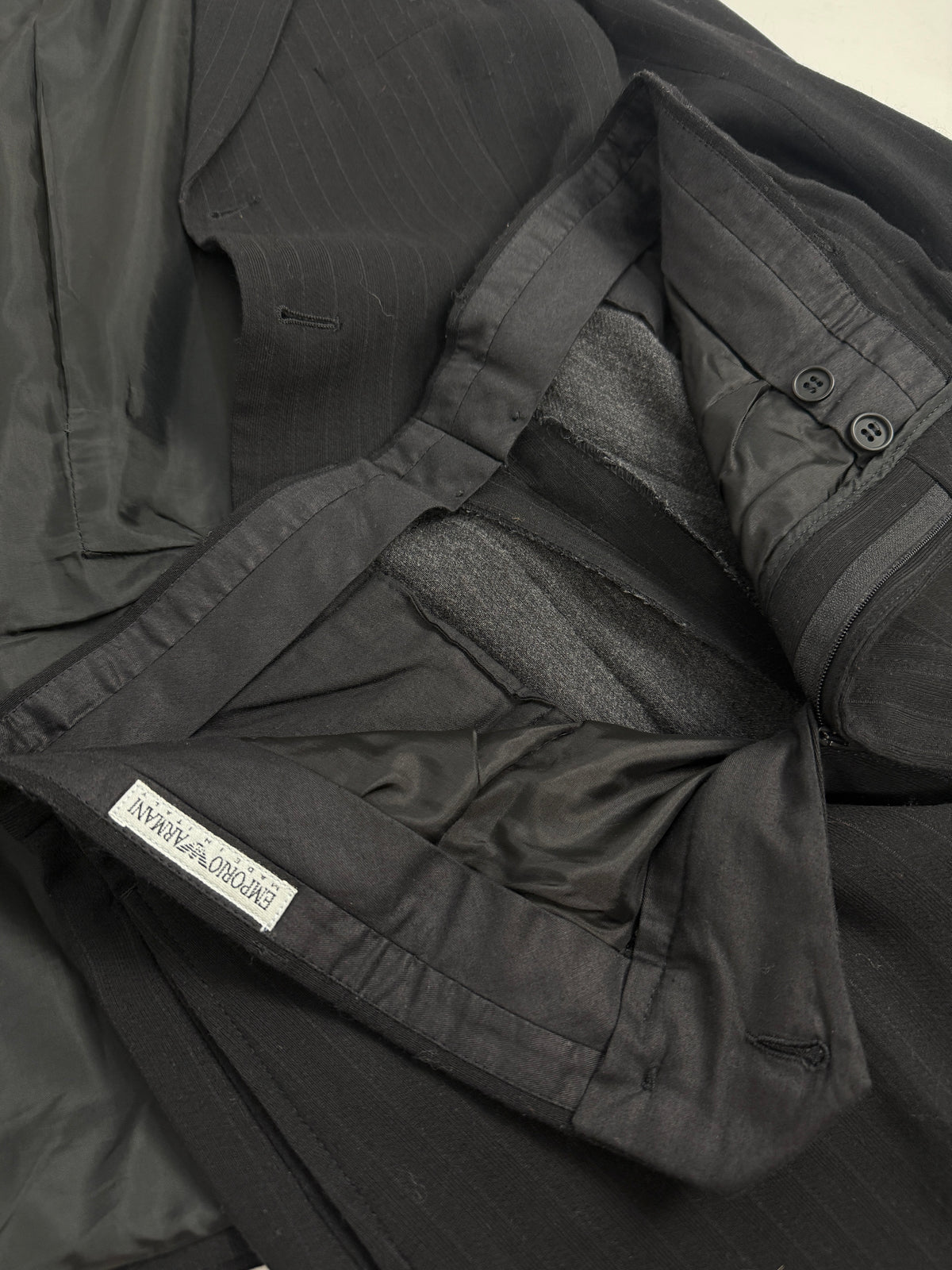 Abito Emporio Armani Vintage Gessato Nero - Taglia 48/50