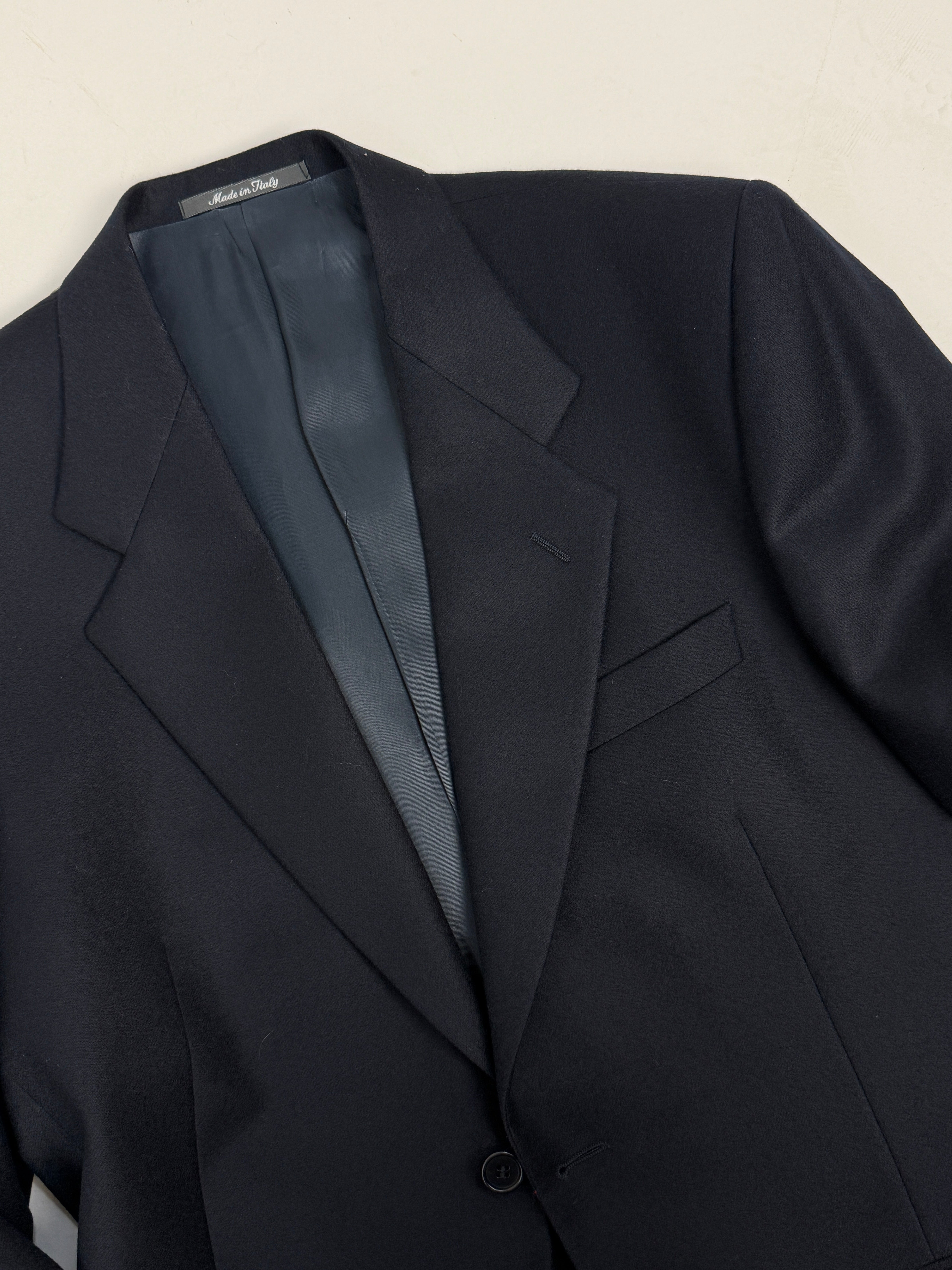 Completo Anni '80 in Lana Blu Notte - Taglia 50