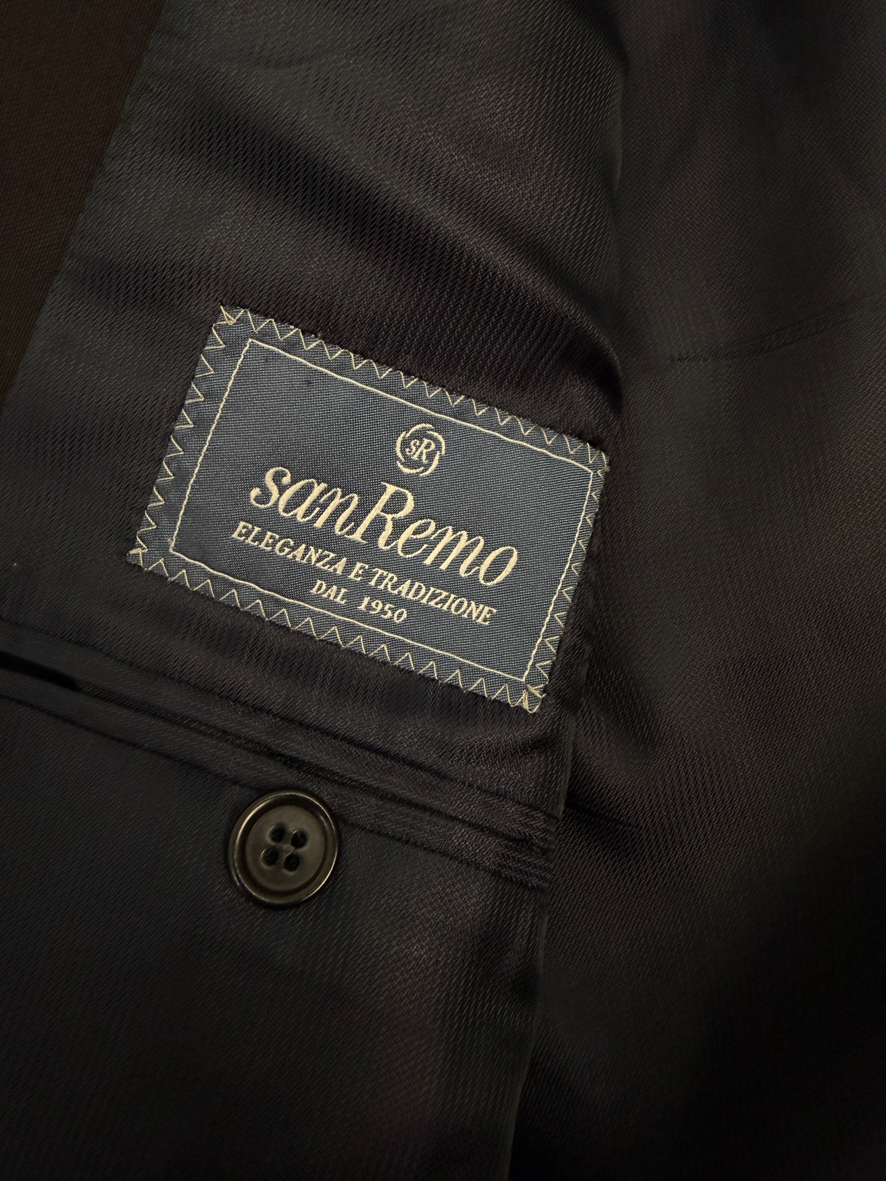 Abito vintage San Remo - dettaglio etichetta originale Eleganza e Tradizione dal 1950