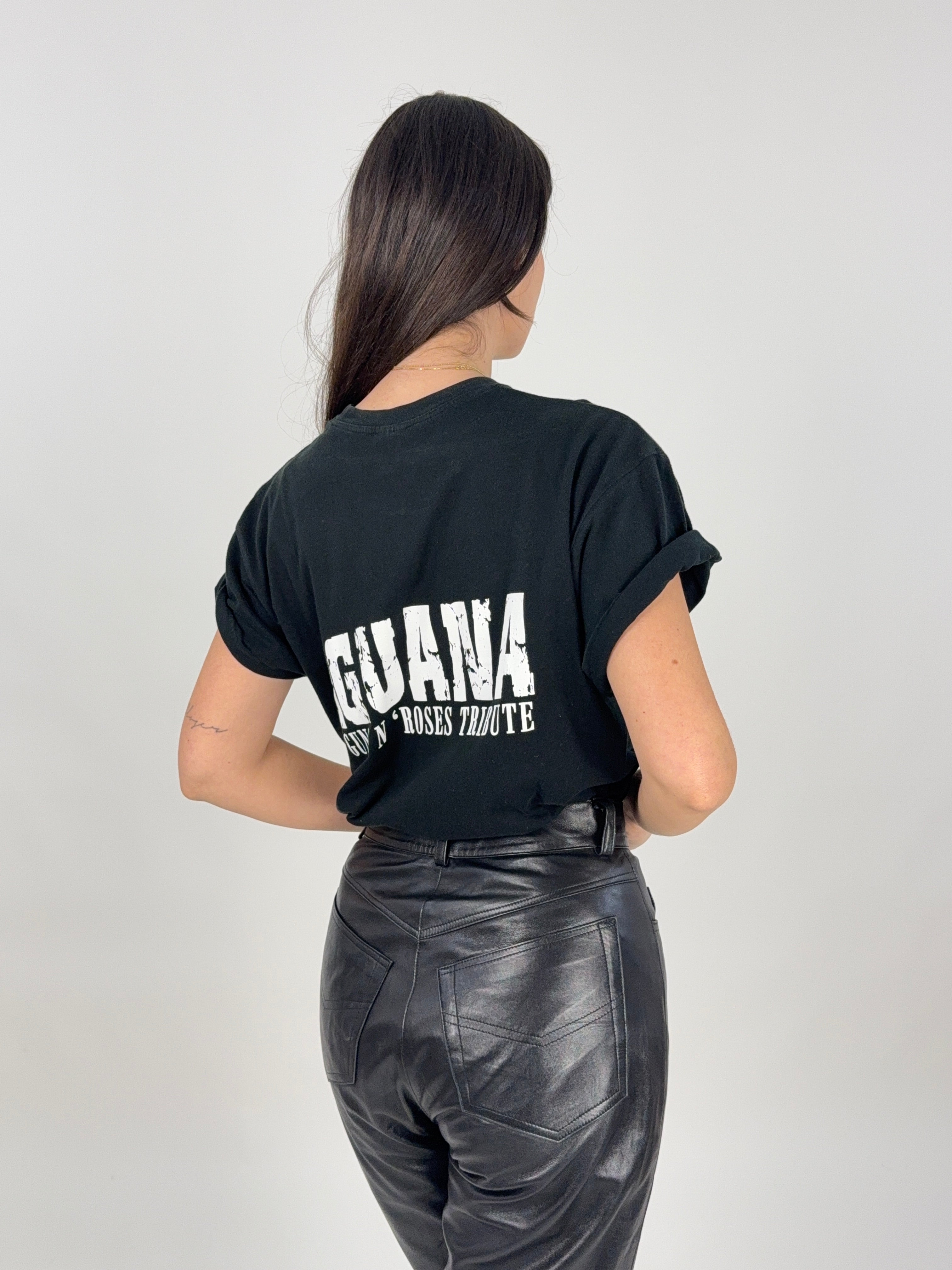 t-shirt iguana suns n roses tribute vintage black