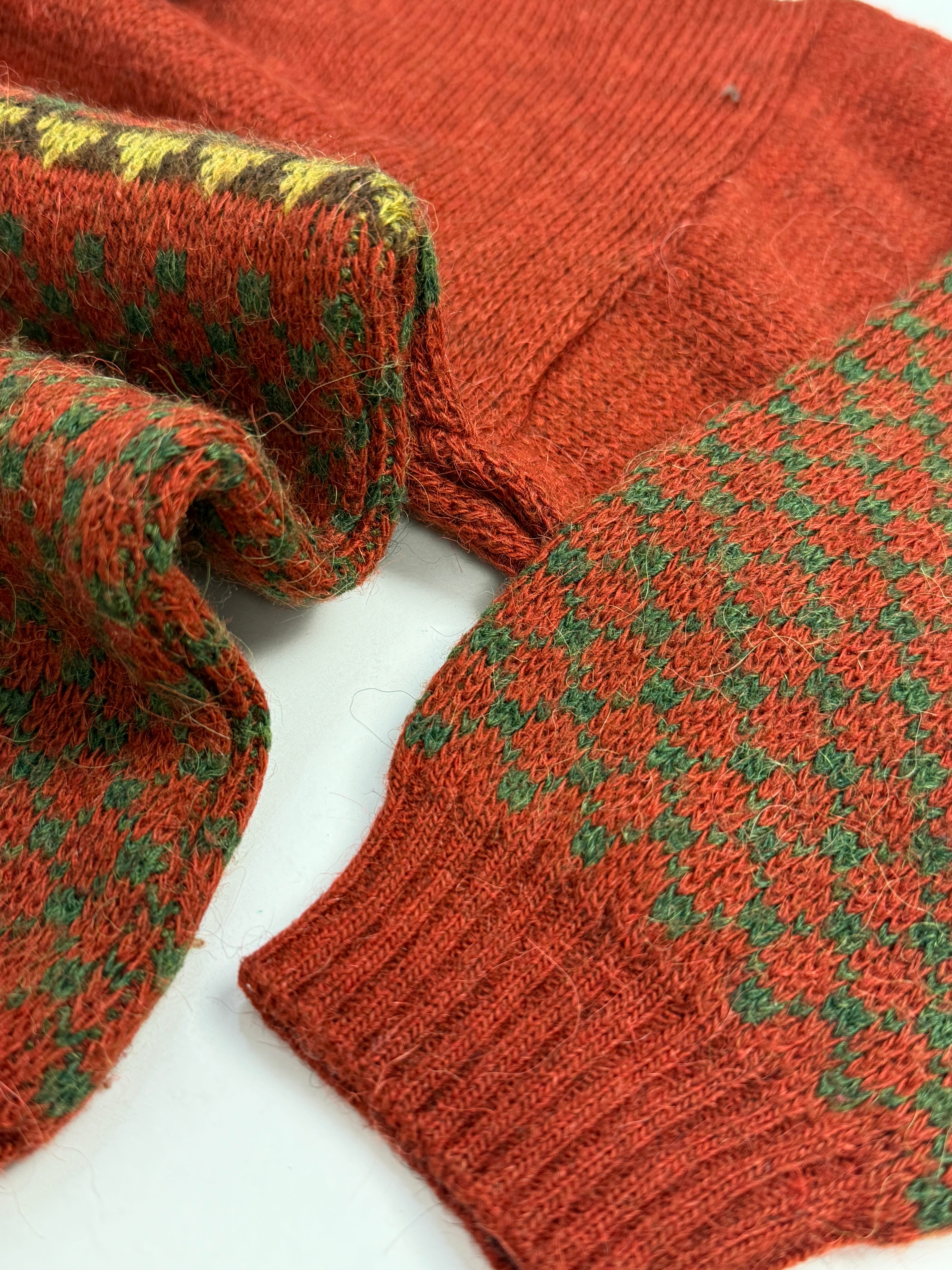 Maglione Polo vintage in lana marrone