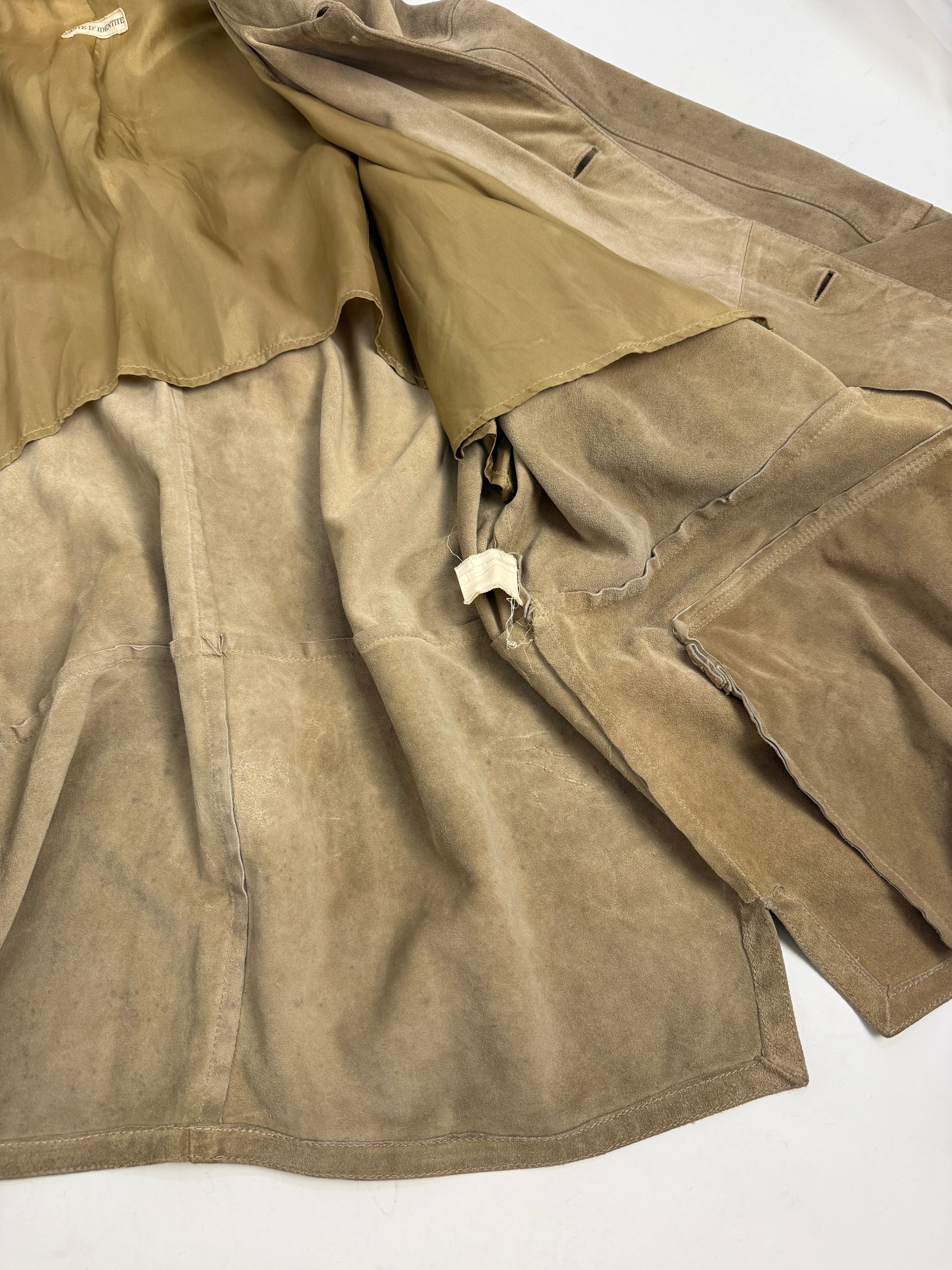 Giacca in pelle scamosciata