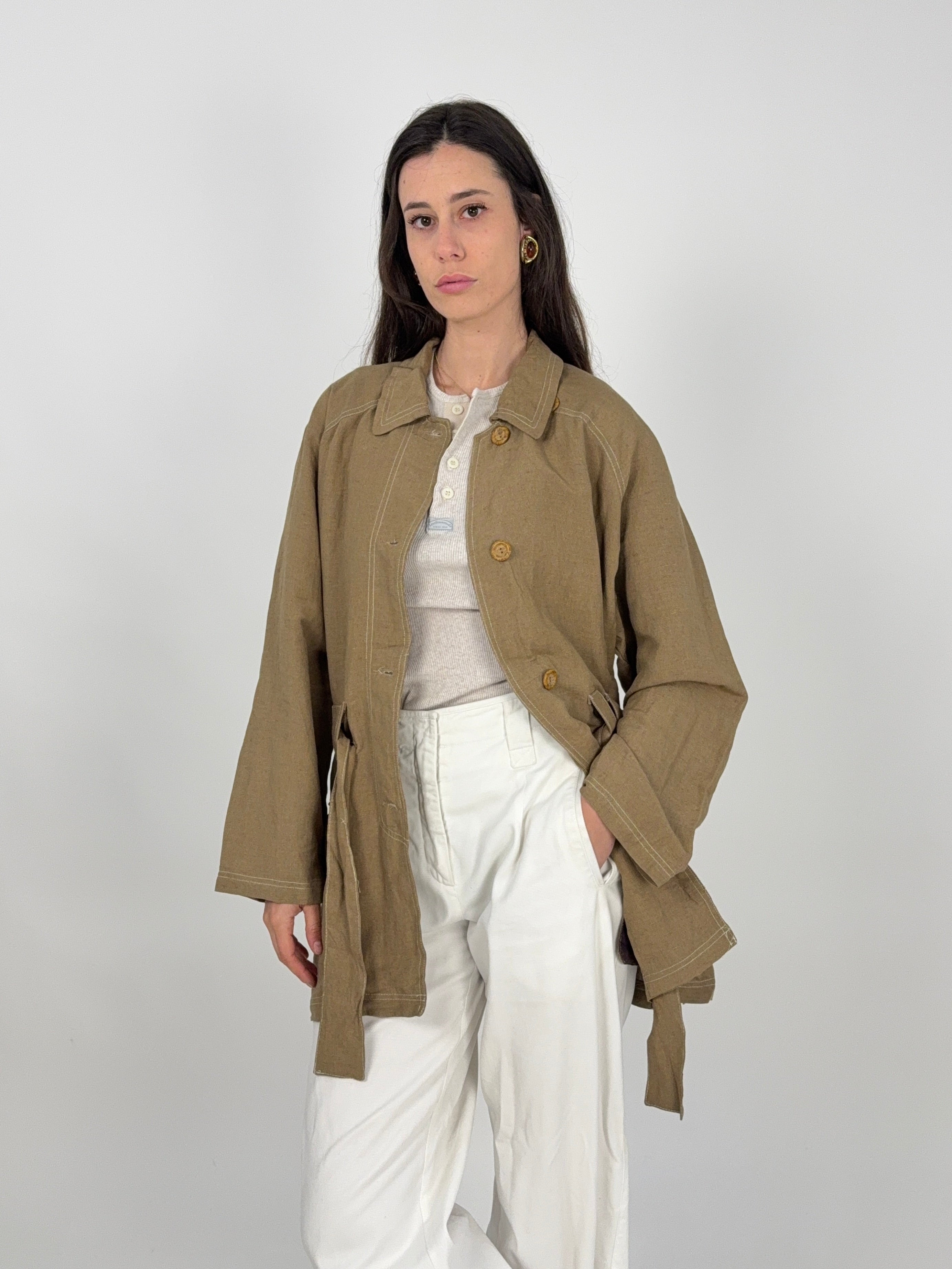 Giacca Sahariana vintage in Lino