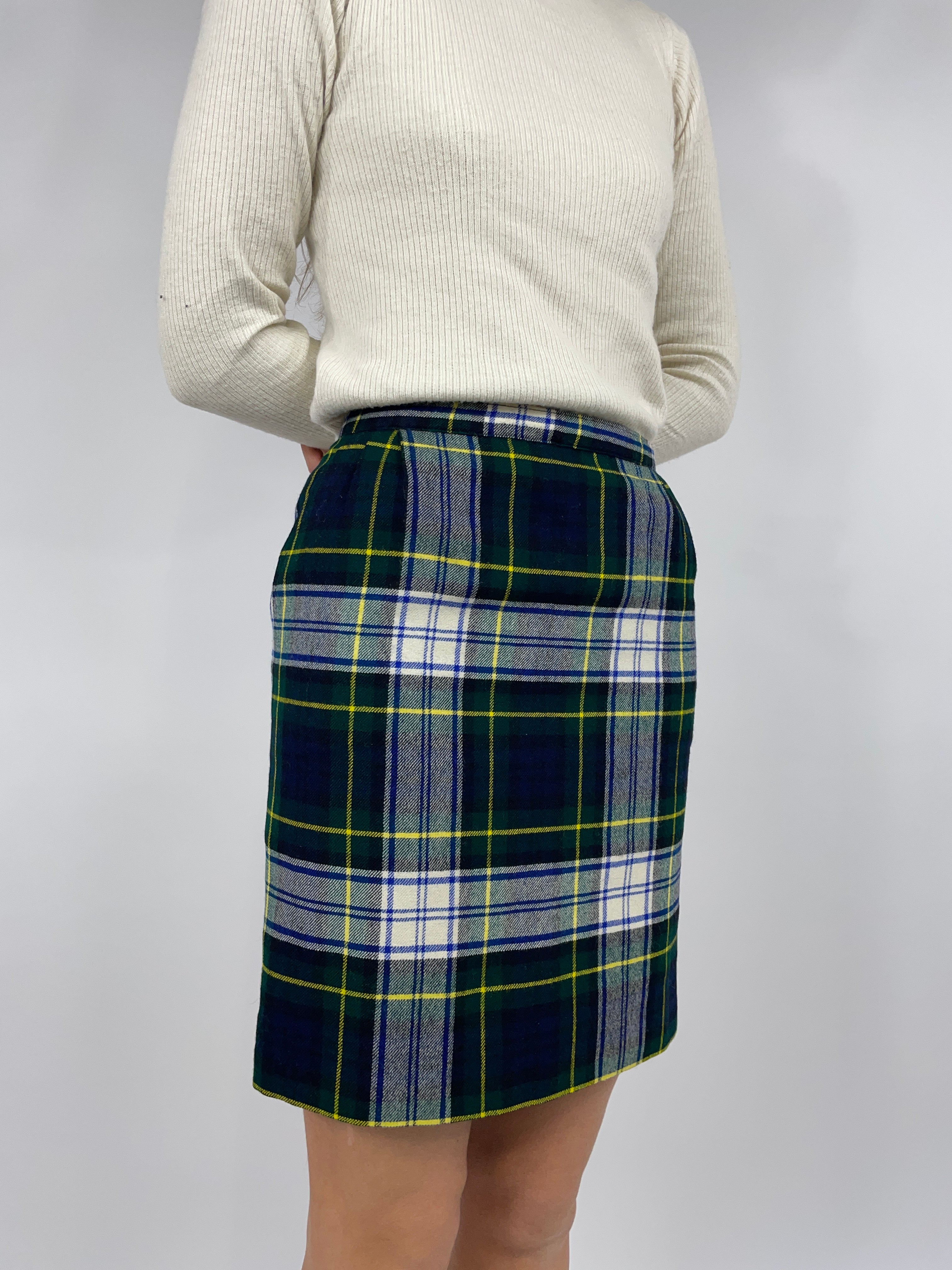 Minigonna lana tartan
