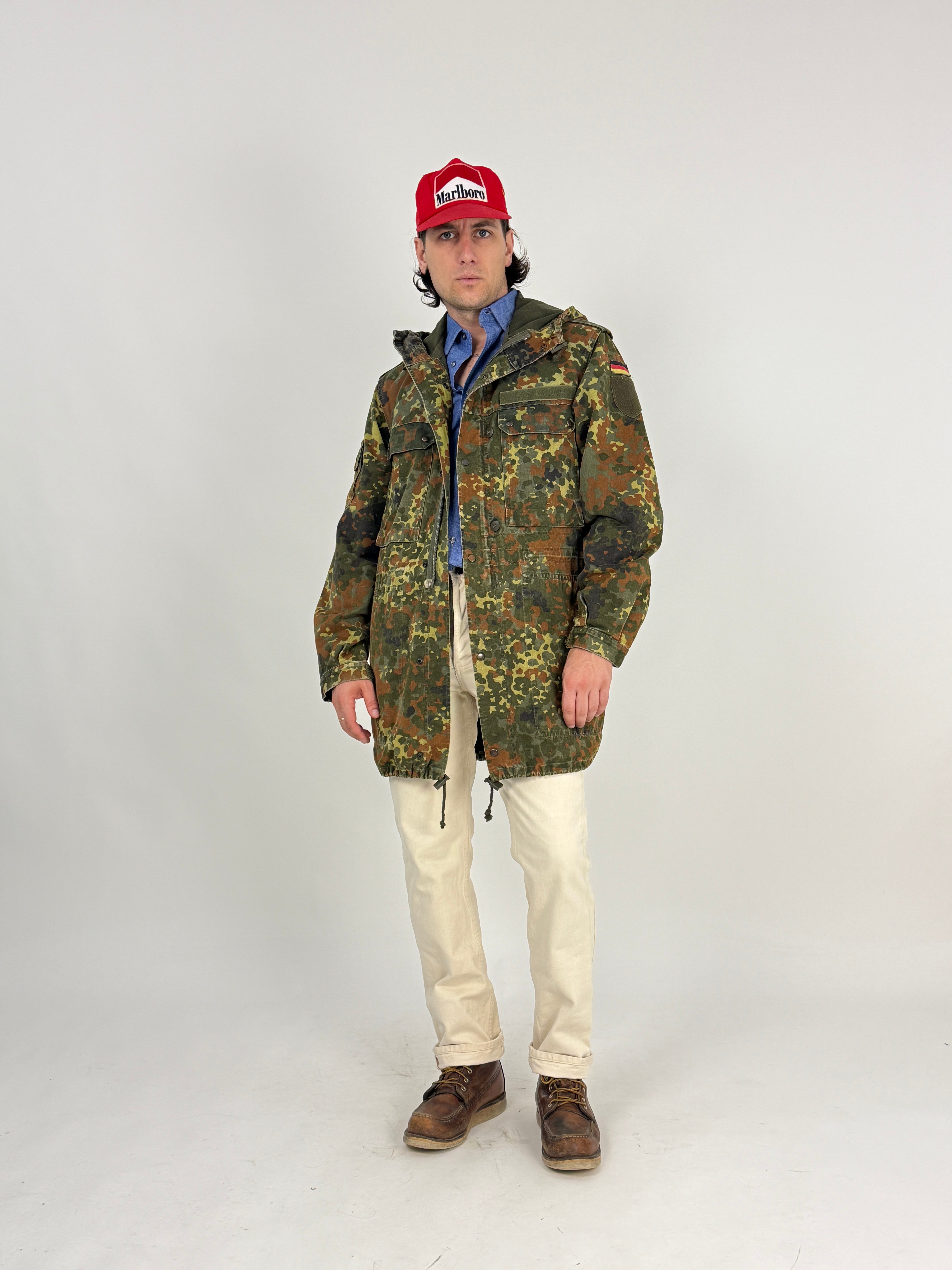 Parka Militare Bundeswehr Flecktarn - vista intera frontale