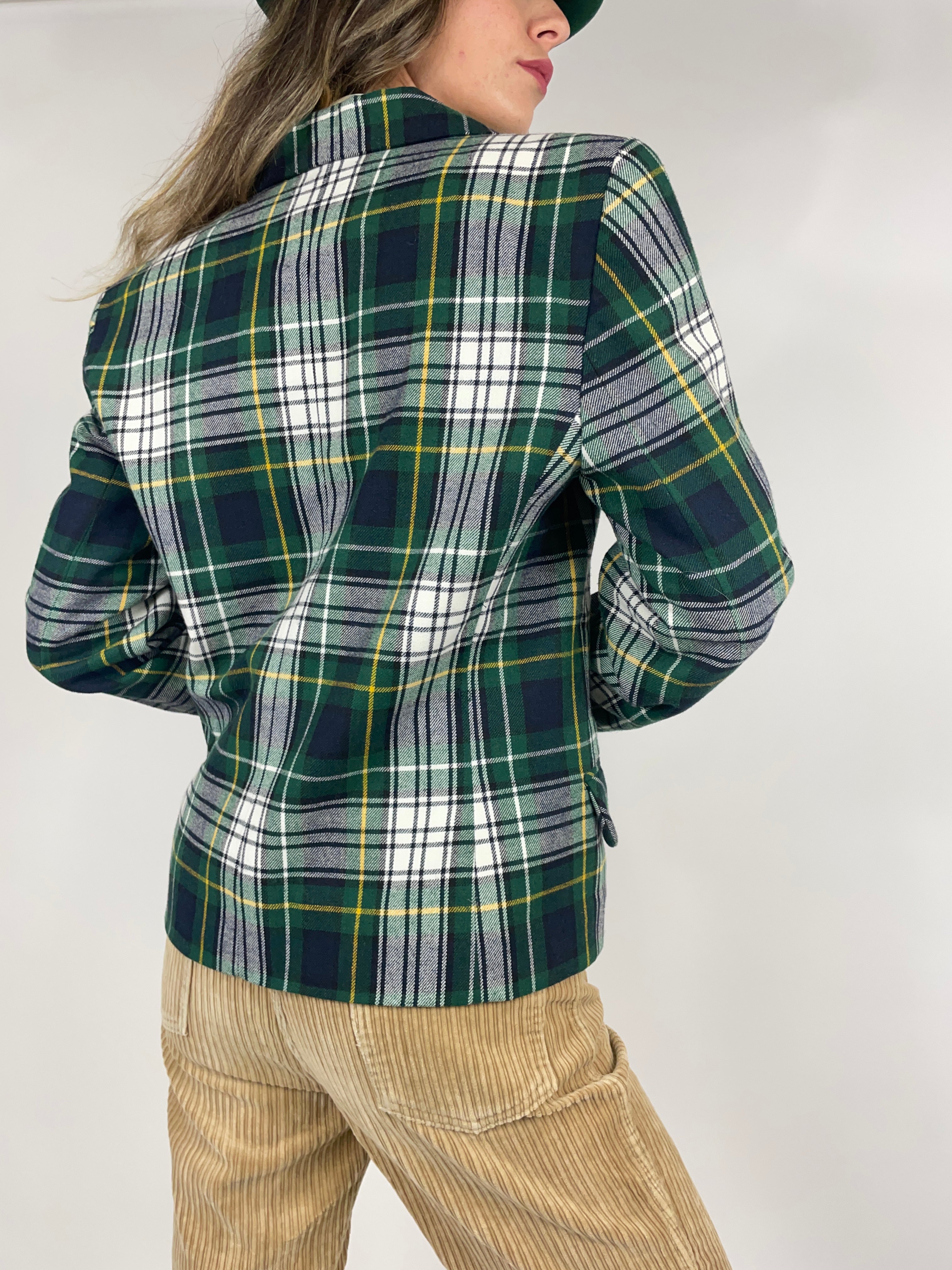 Giacca Tartan verde da Donna Fangovintage