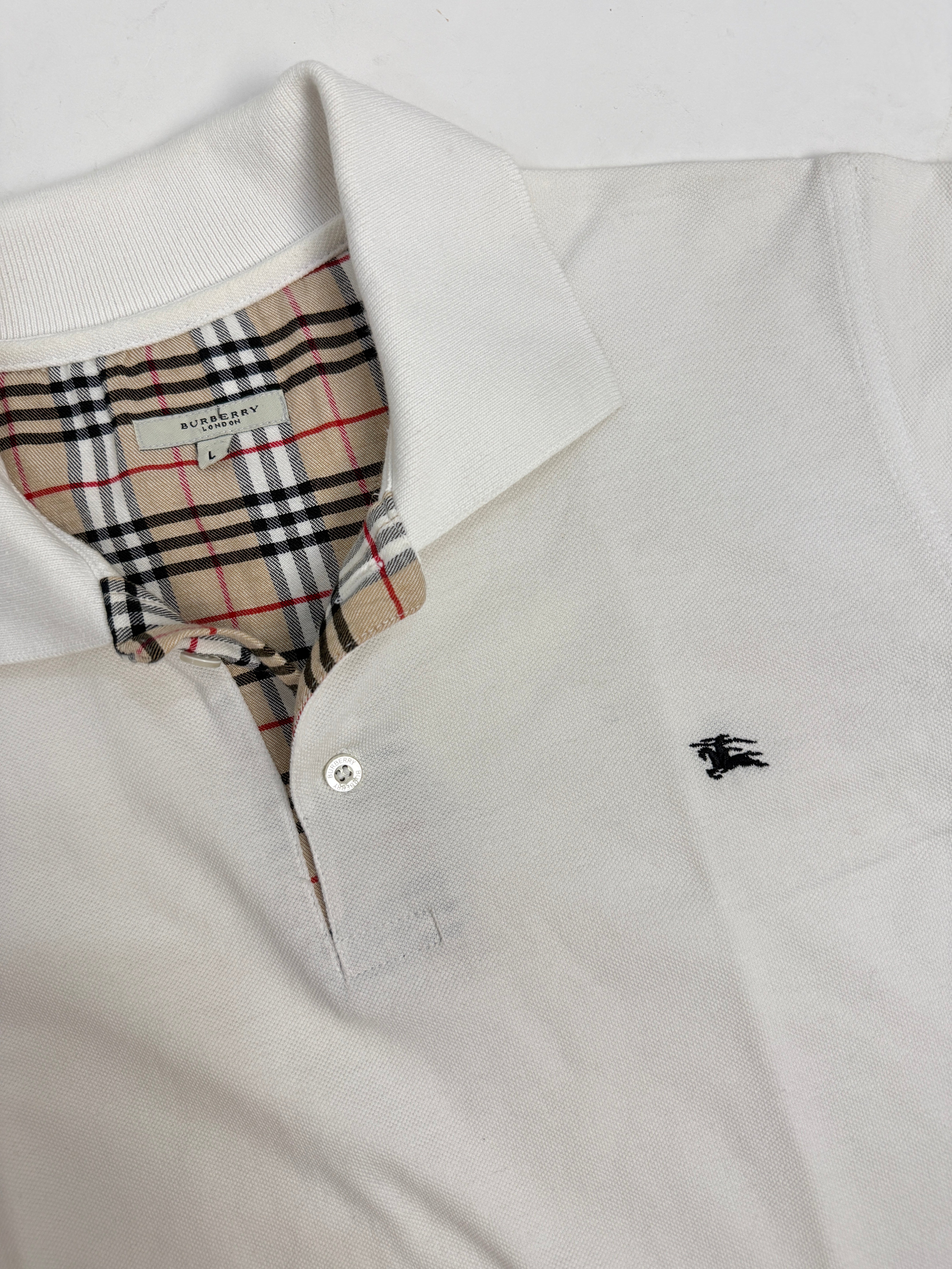 Polo Burberry London Vintage Bianca - Taglia L