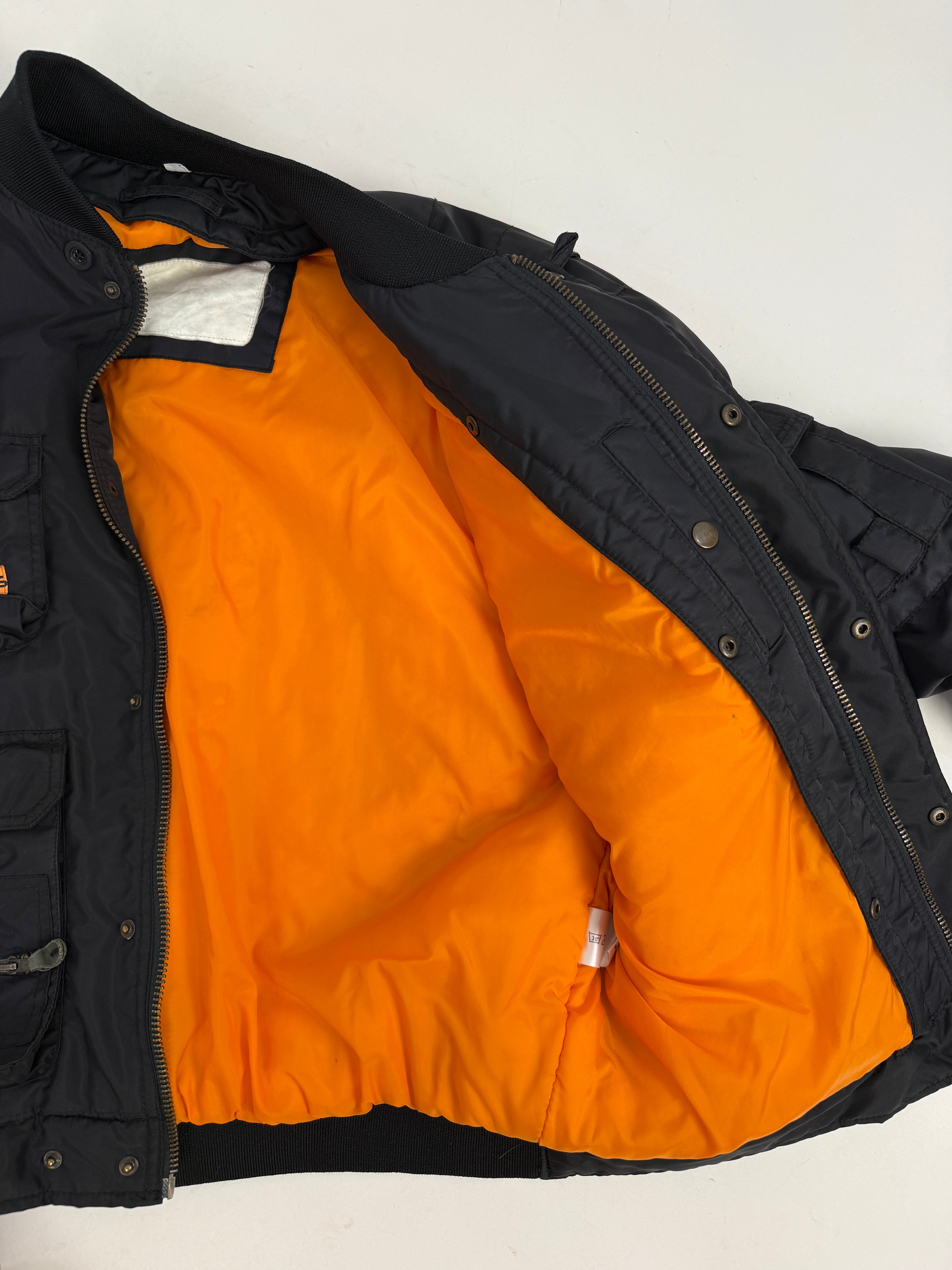 Bomber USAF F-16 Tactical Flight Jacket Fodera Arancione - Taglia L