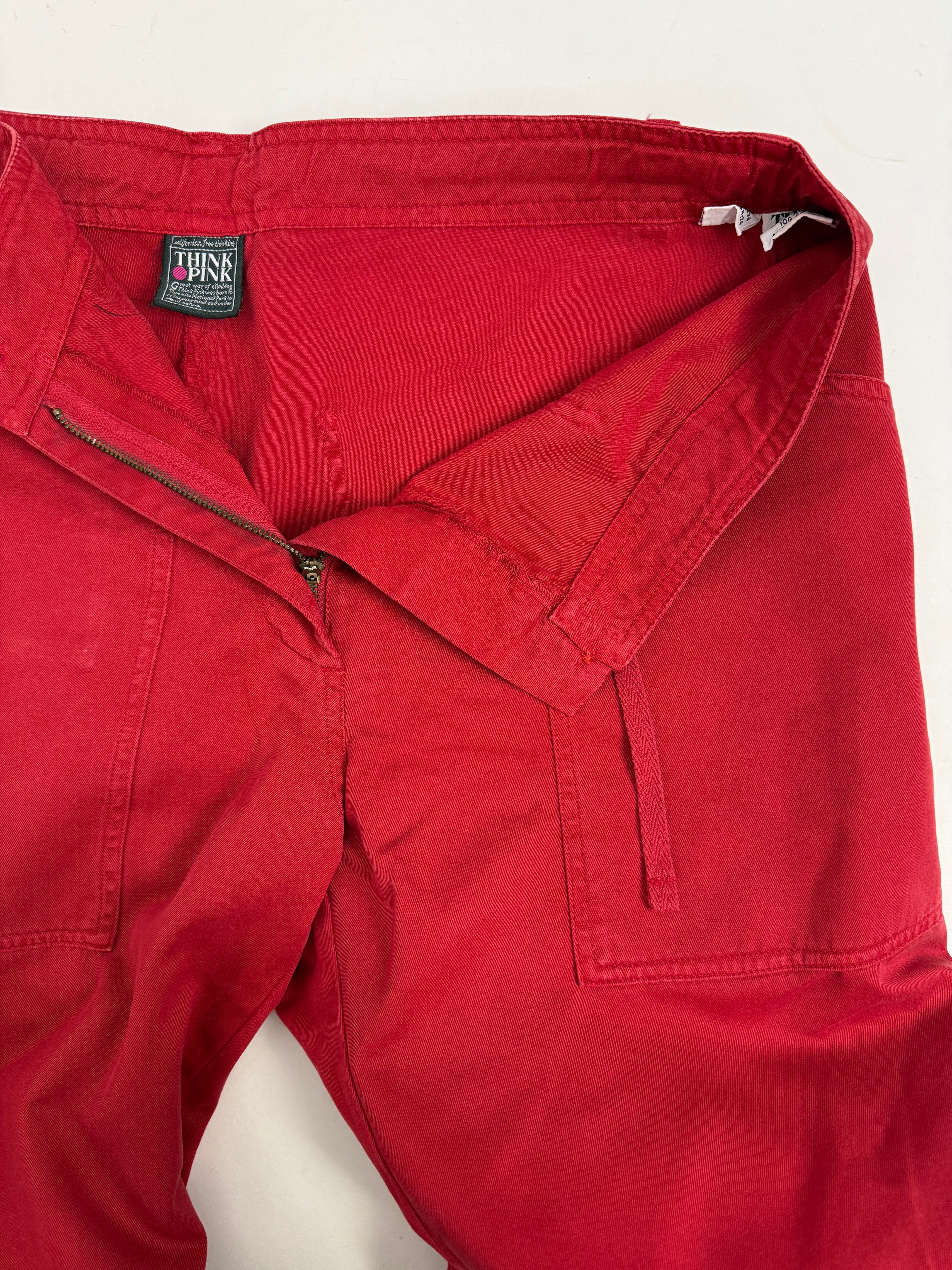 Pantaloni vintage Think Pink - Taglio Wide Leg con Coulisse