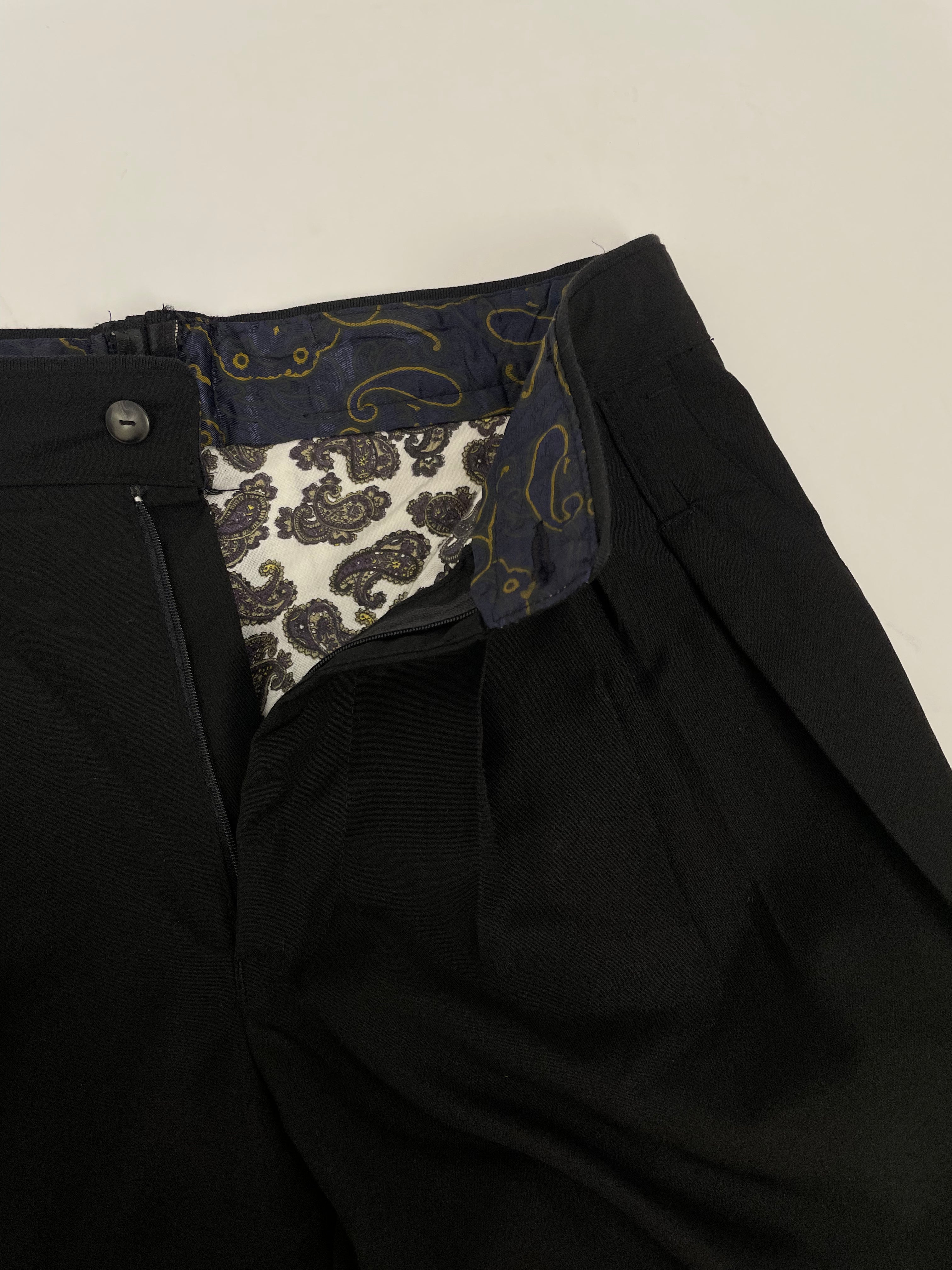 Pantaloni sartoriali vintage in misto viscosa