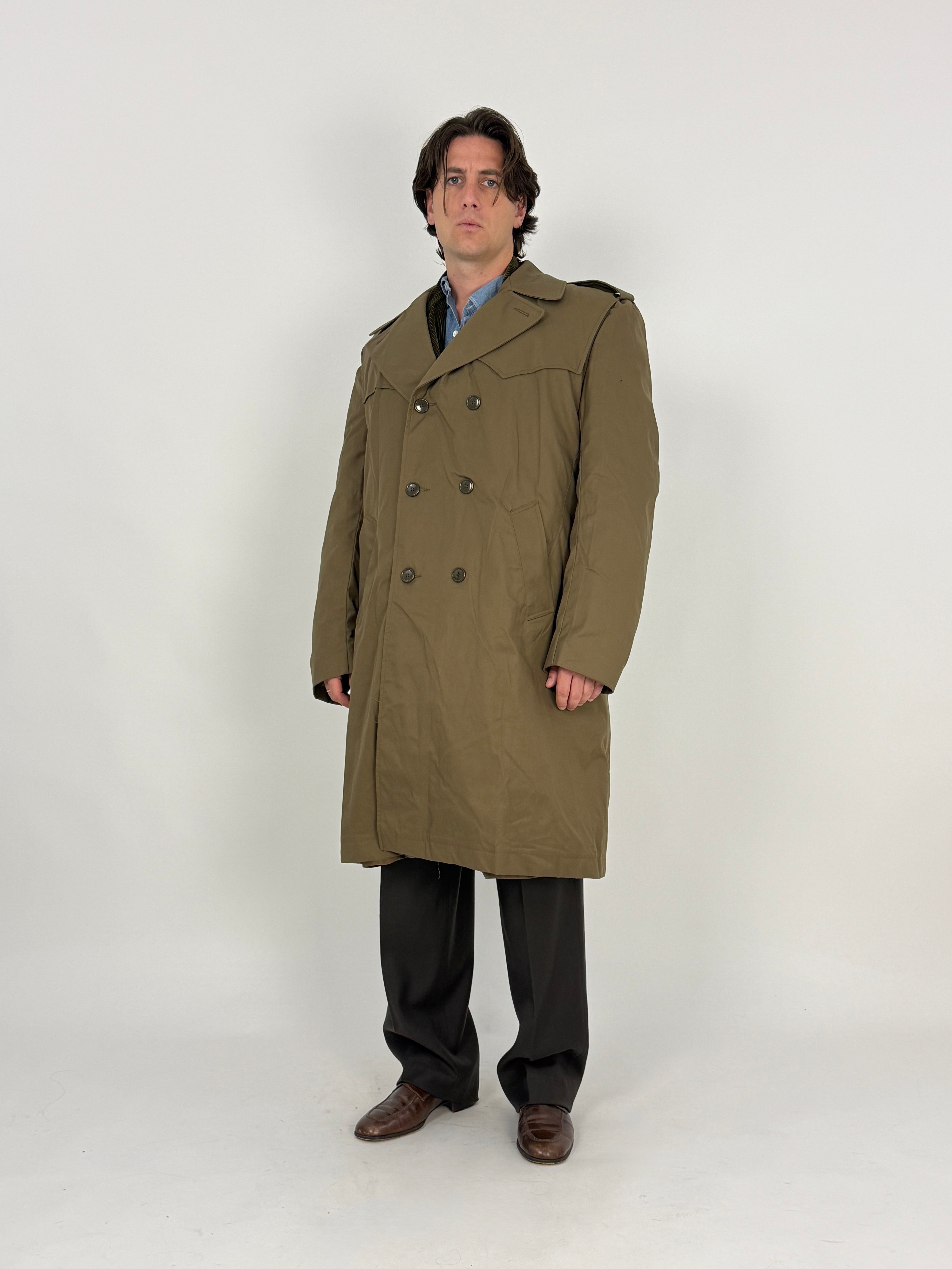 Trench Militare V.V.F. Valentini - vista frontale indossato