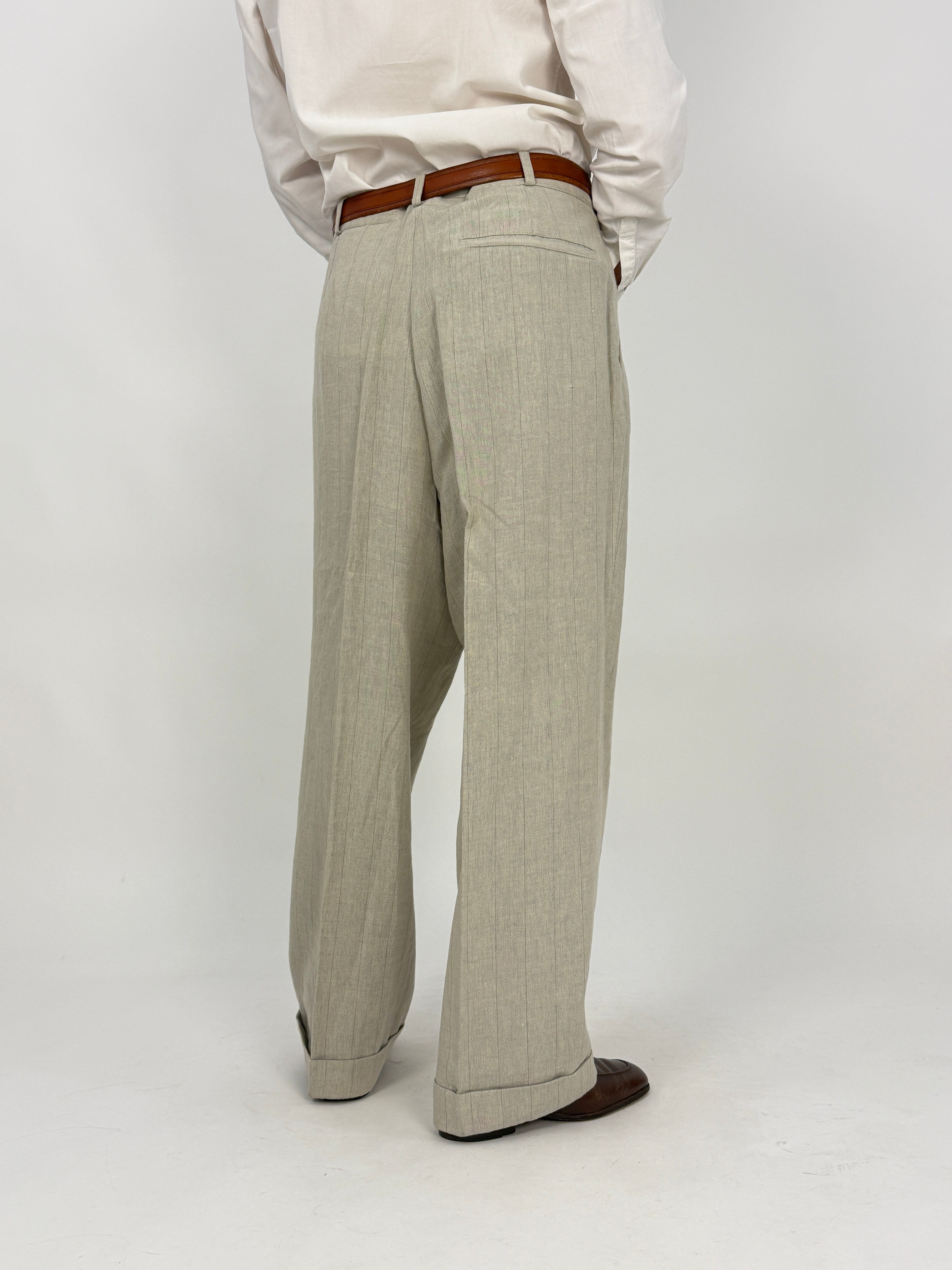 Completo Istante by Gianni Versace - gessato in lino anni '80