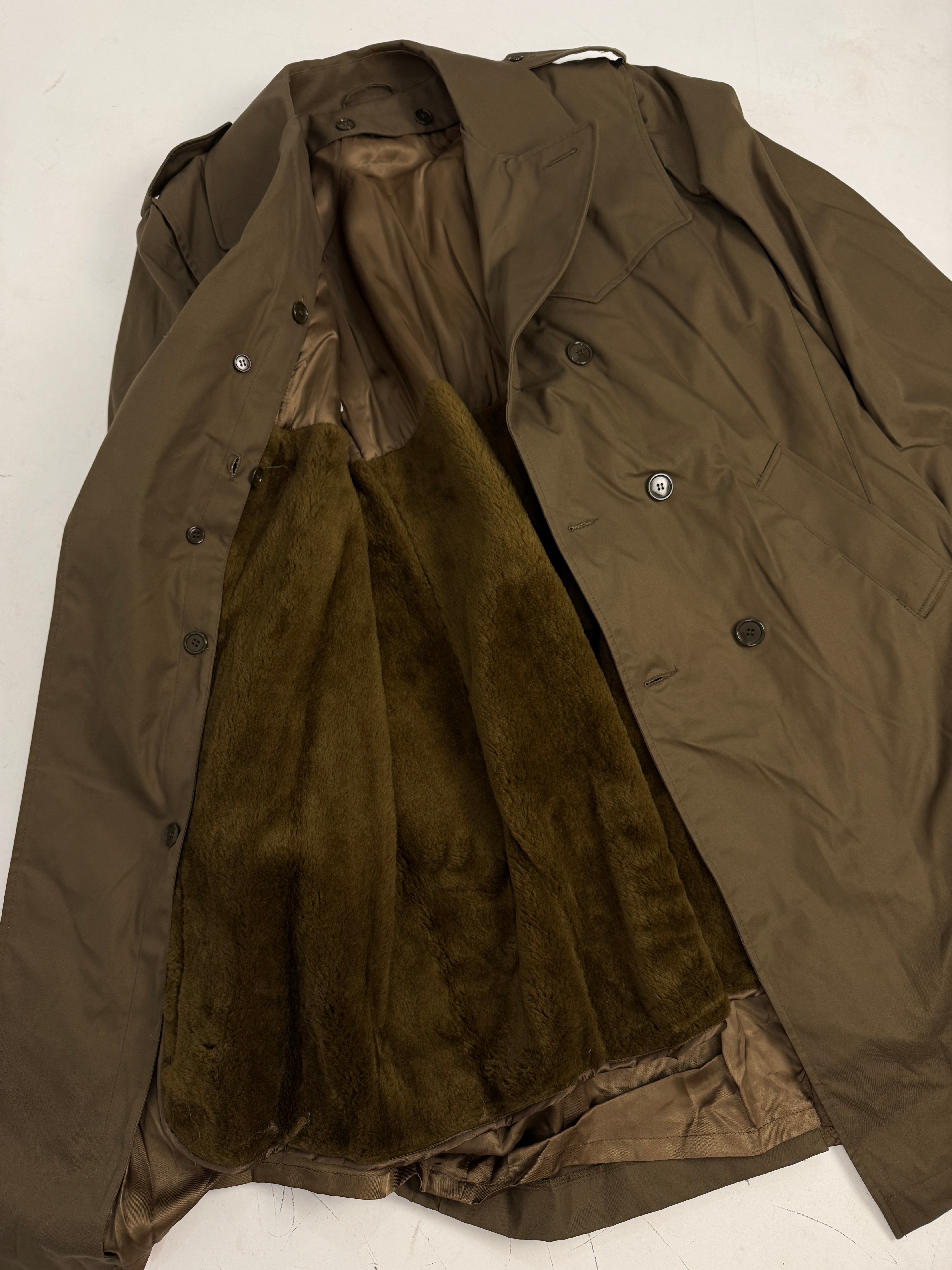 Trench Militare V.V.F. Valentini - dettaglio fodera pile staccabile