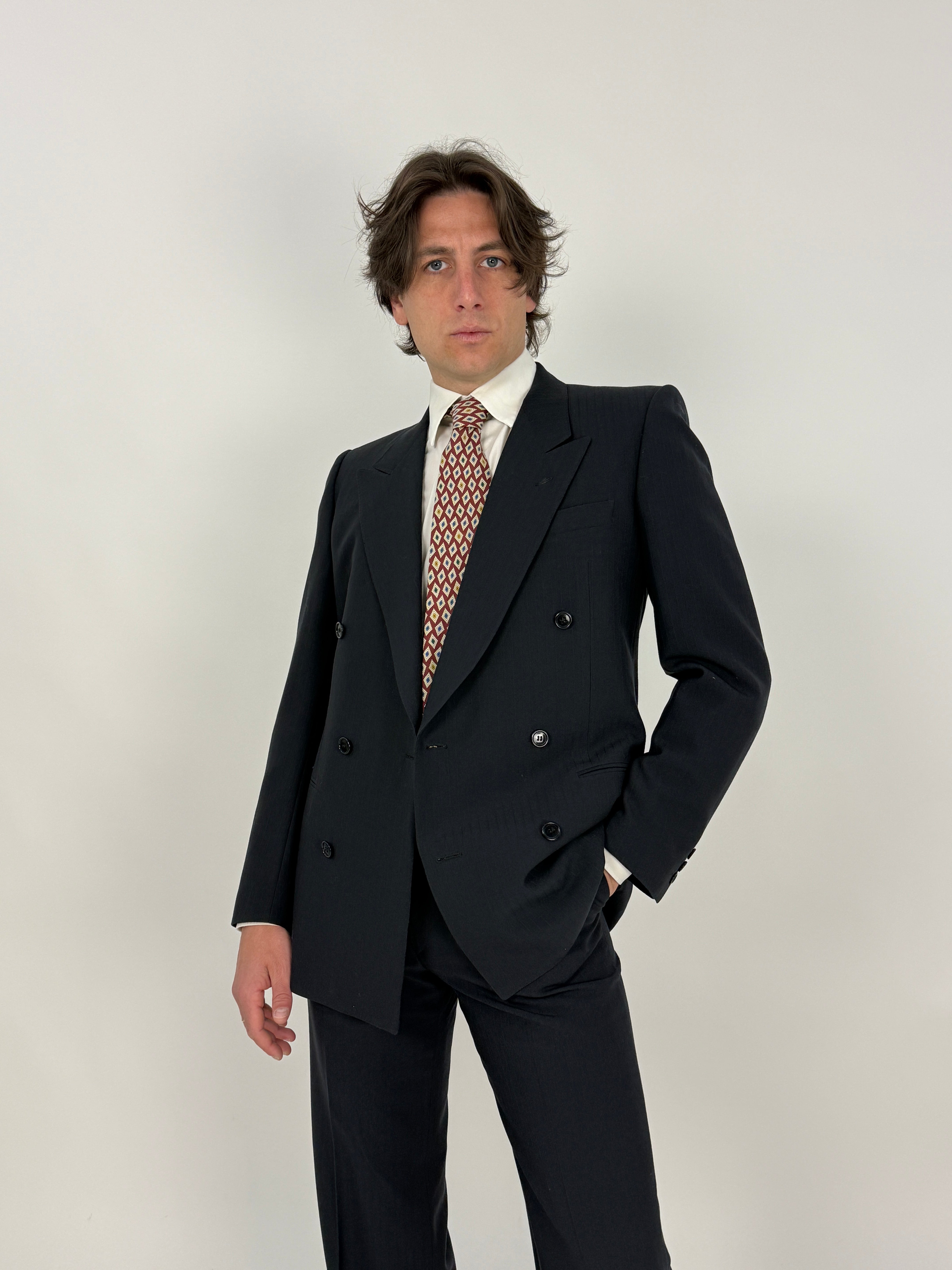Completo Corneliani in lana gessata