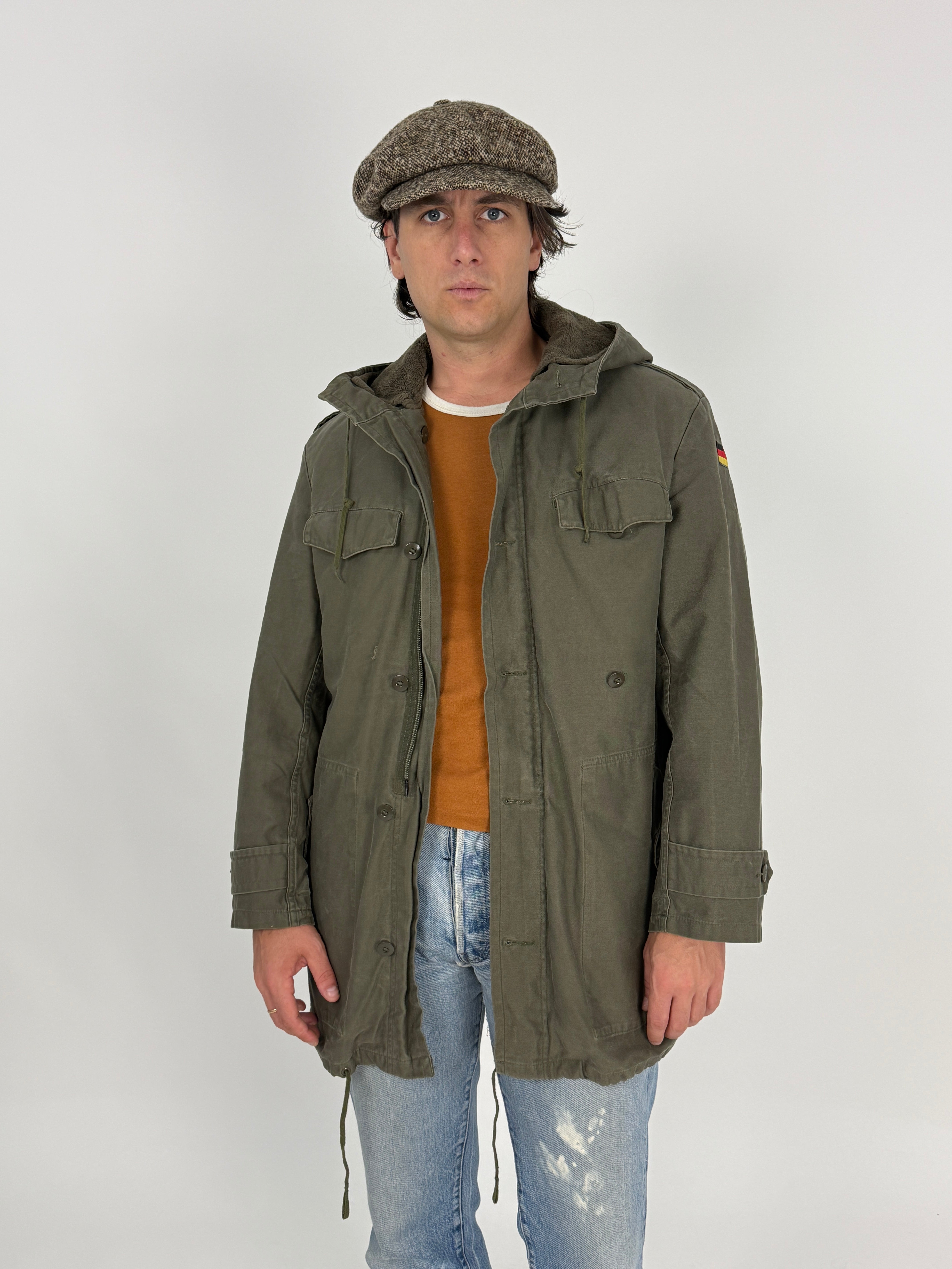 Parka Militare Bundeswehr 1986 - vista frontale aperto indossato