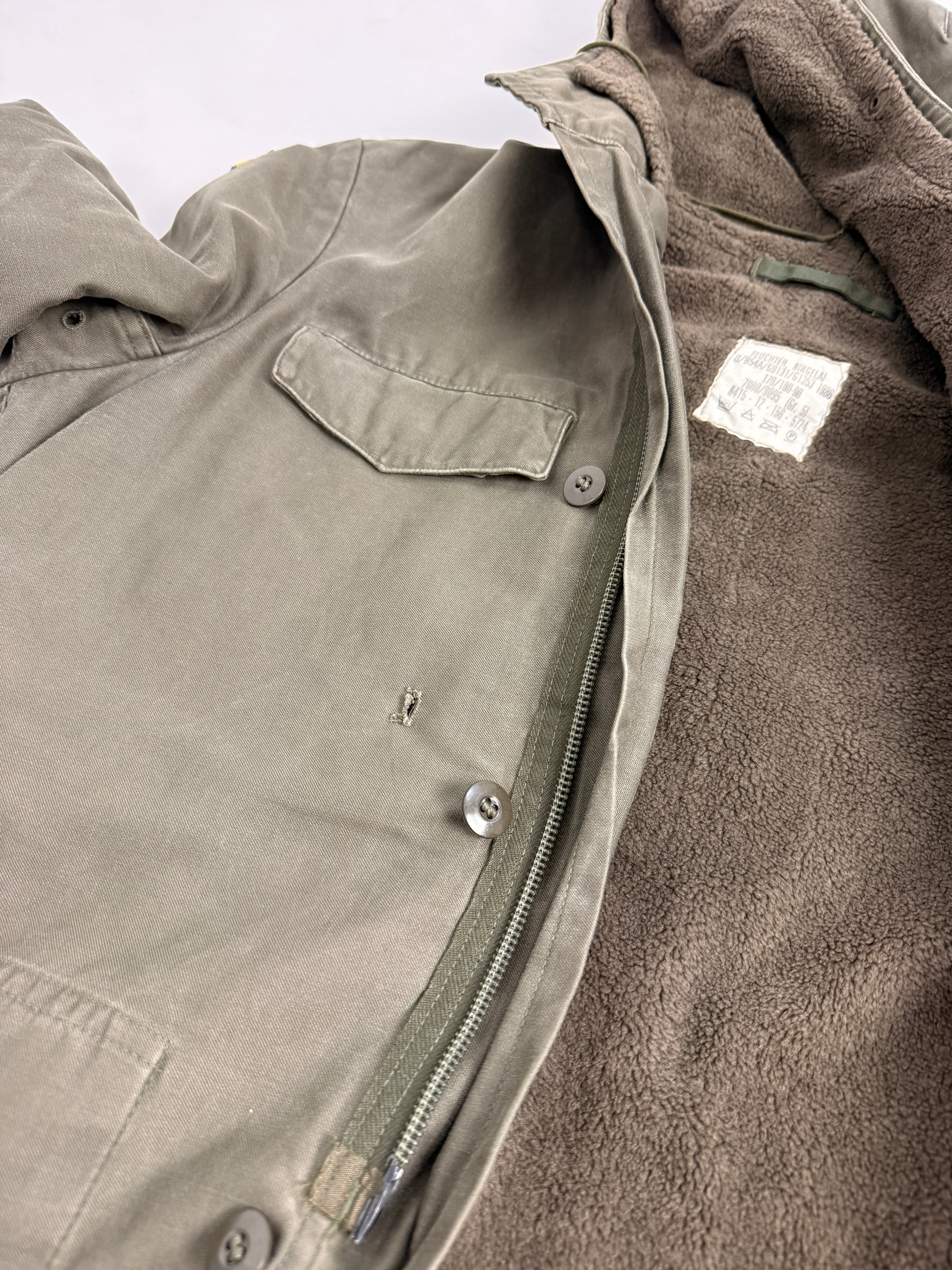 Parka Militare Bundeswehr 1986 Verde Oliva Fodera Rimovibile - Taglia M