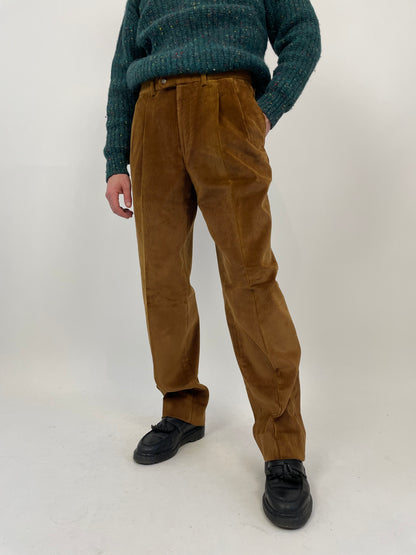 pantaloni-vintage-a-coste-in-velluto-uomo-marrone