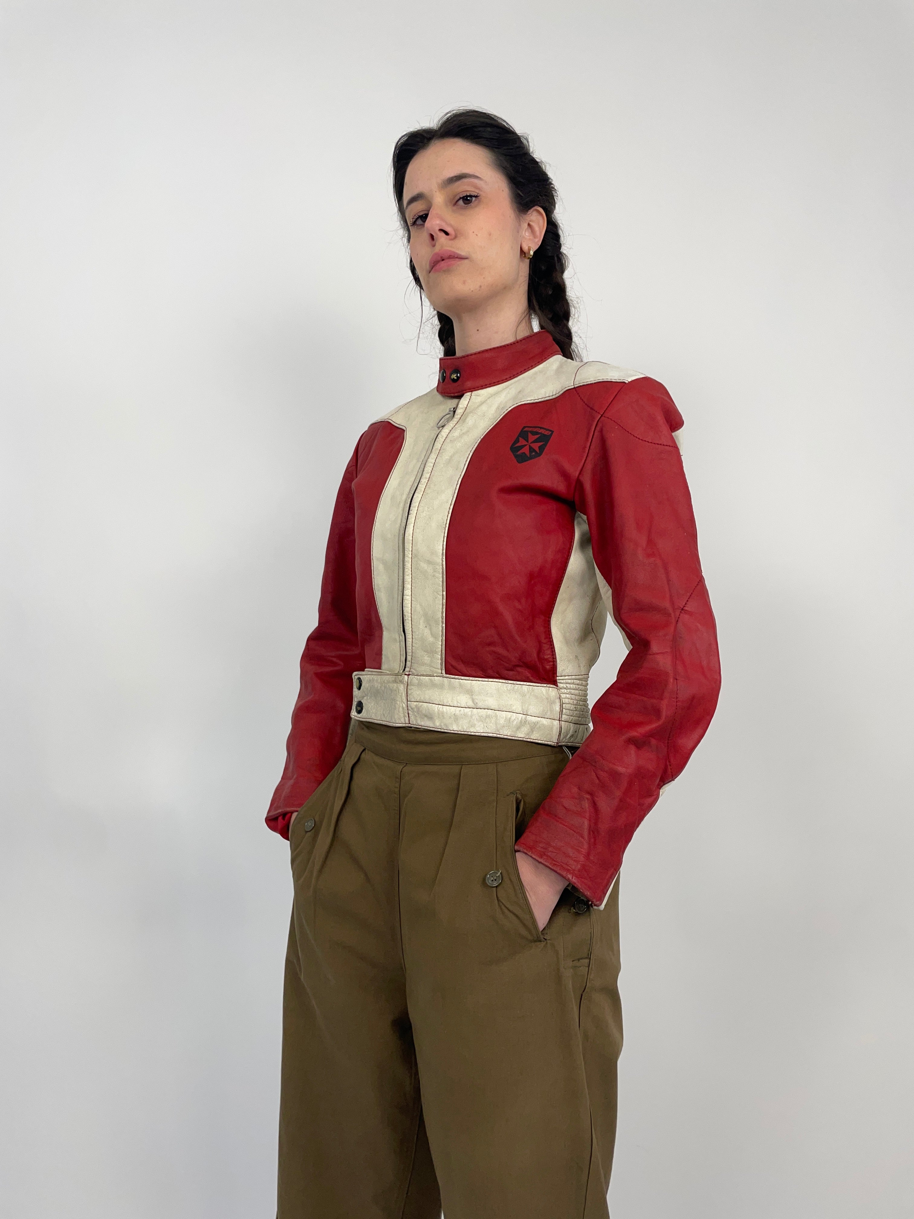 HARRO Leather biker jacket anni '70