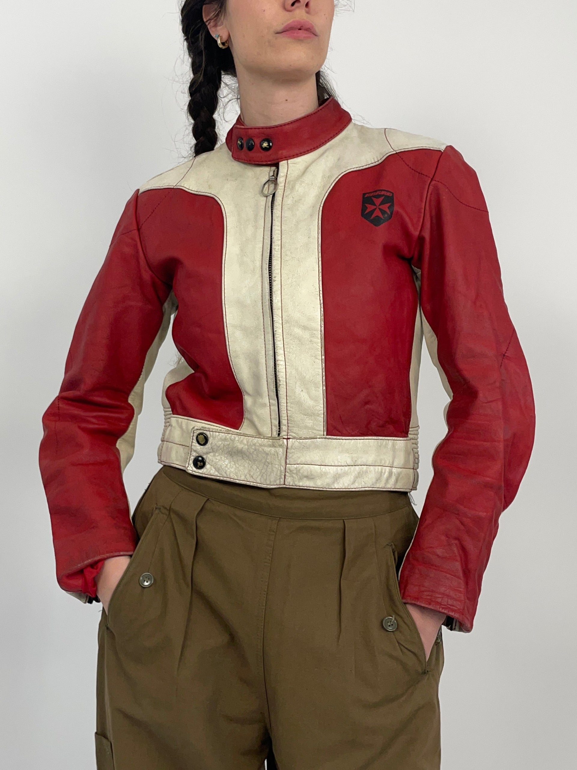 HARRO Leather biker jacket anni '70