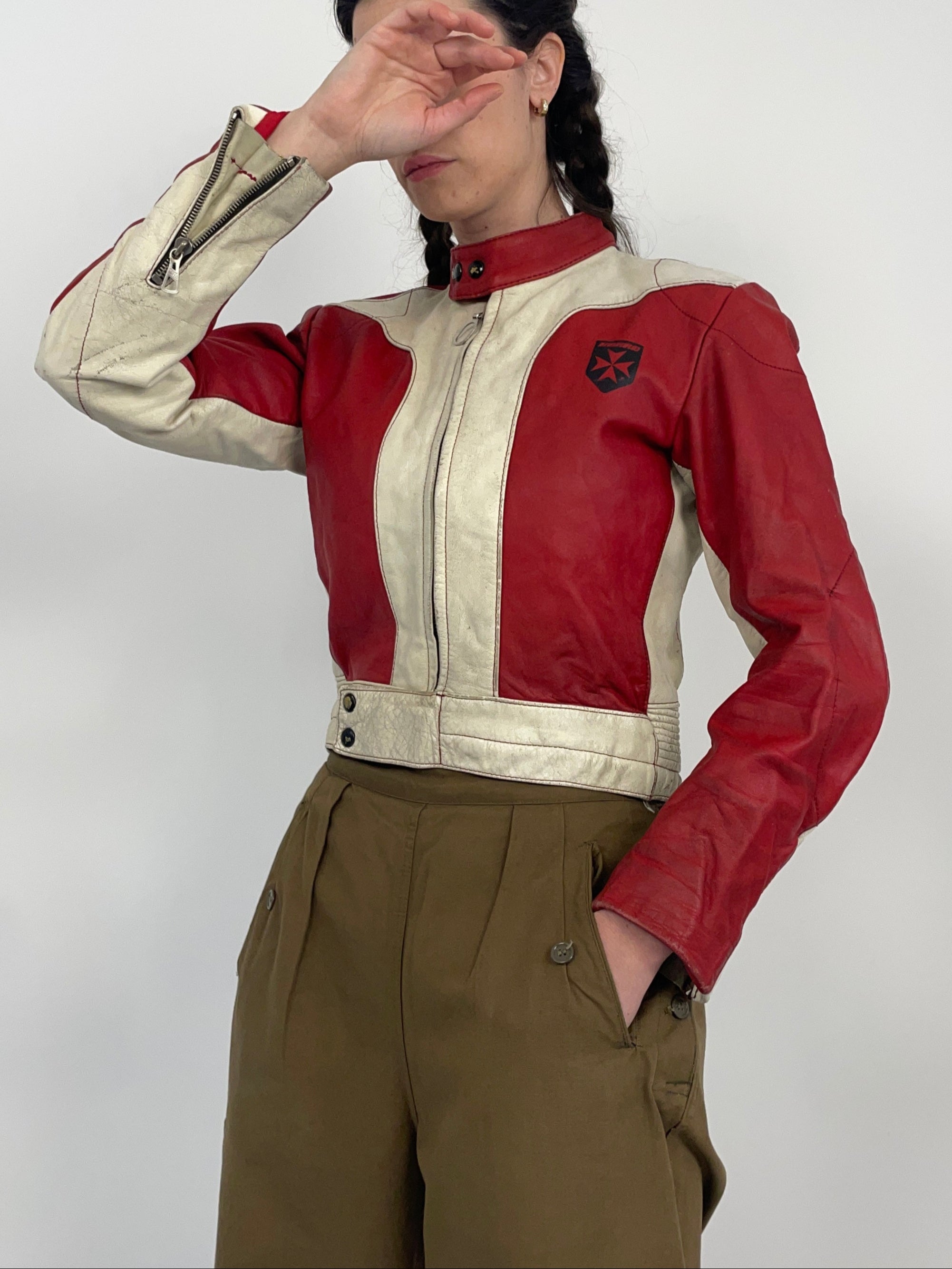 HARRO Leather biker jacket anni '70