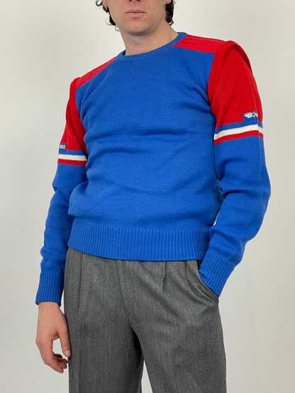 maglione-anni-70-in-lana-blu-e-rosso