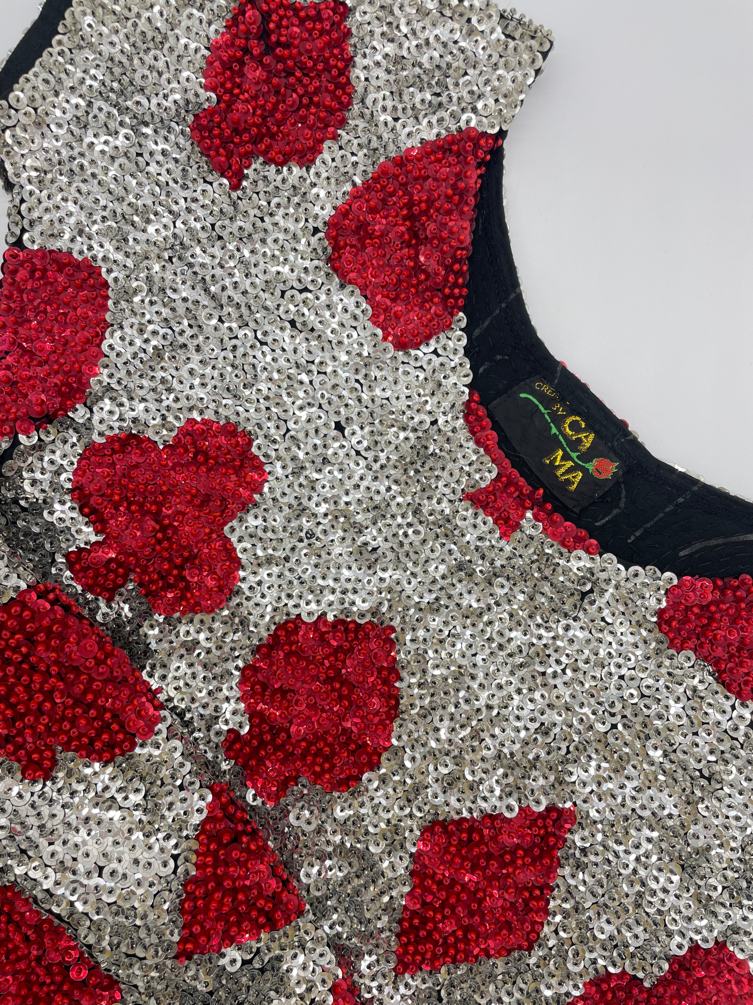 Abito corto di paillettes anni '80 - Fangovintage