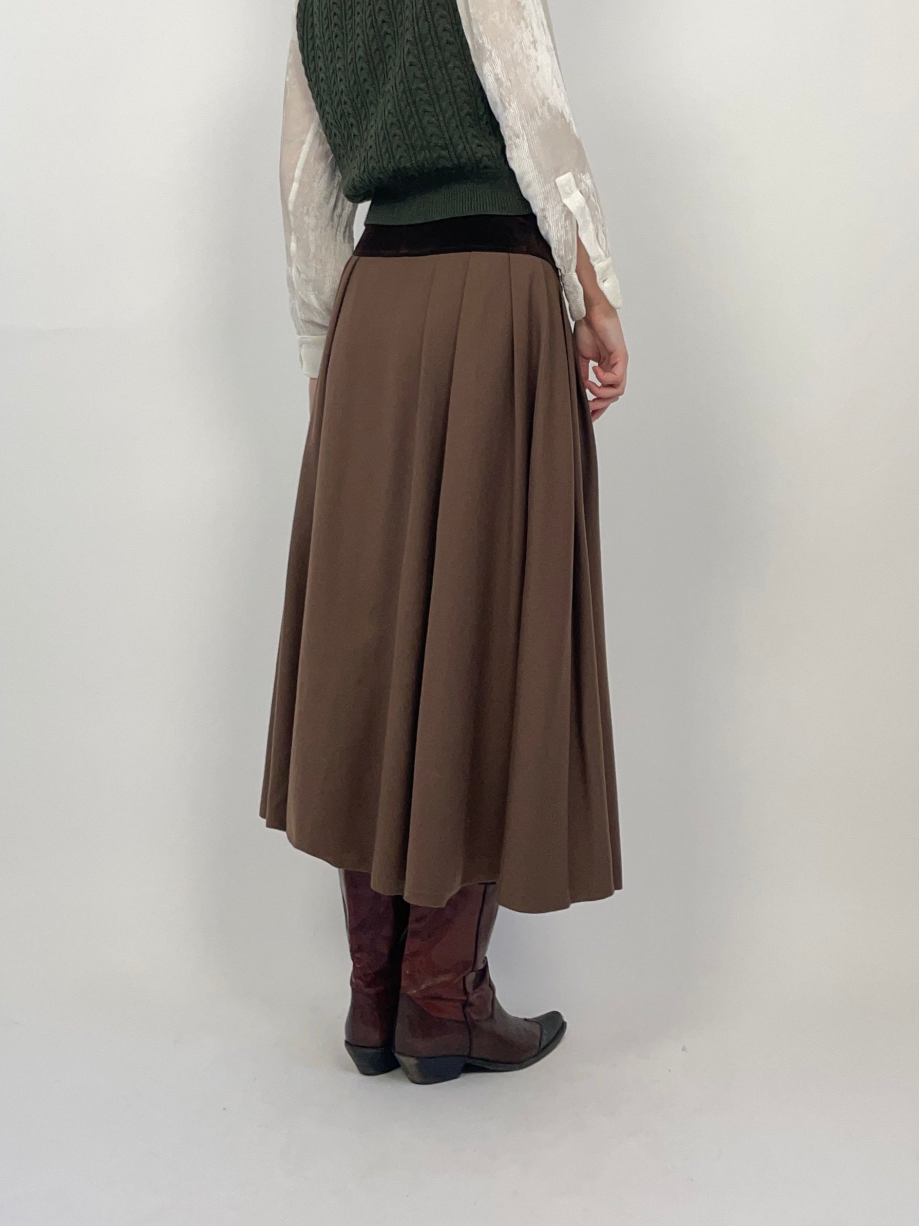 Gonna lunga in lana anni '70