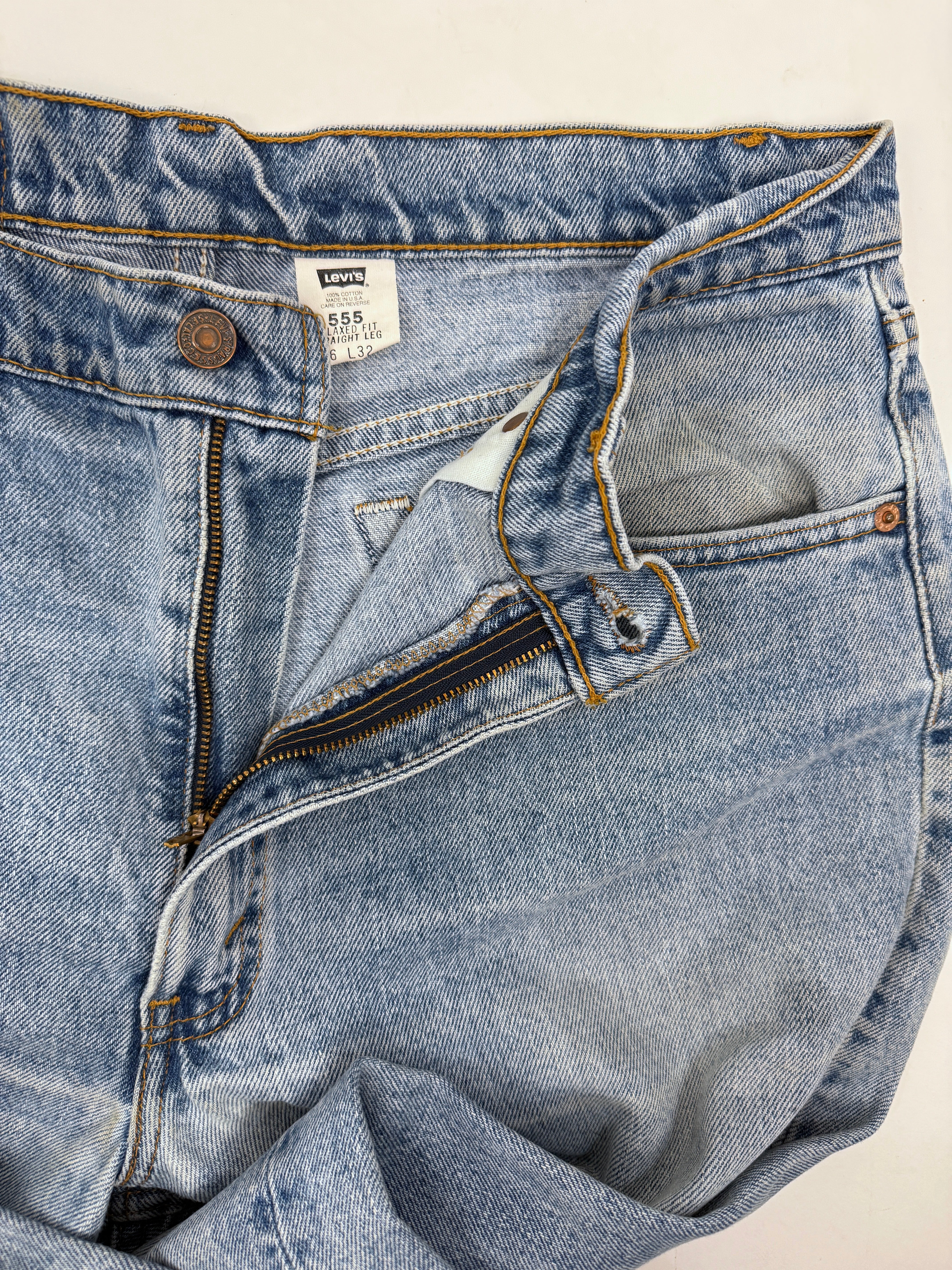 Jeans Levi's 555 Vintage Relaxed Straight Made in USA - W36 L32 (IT50)
