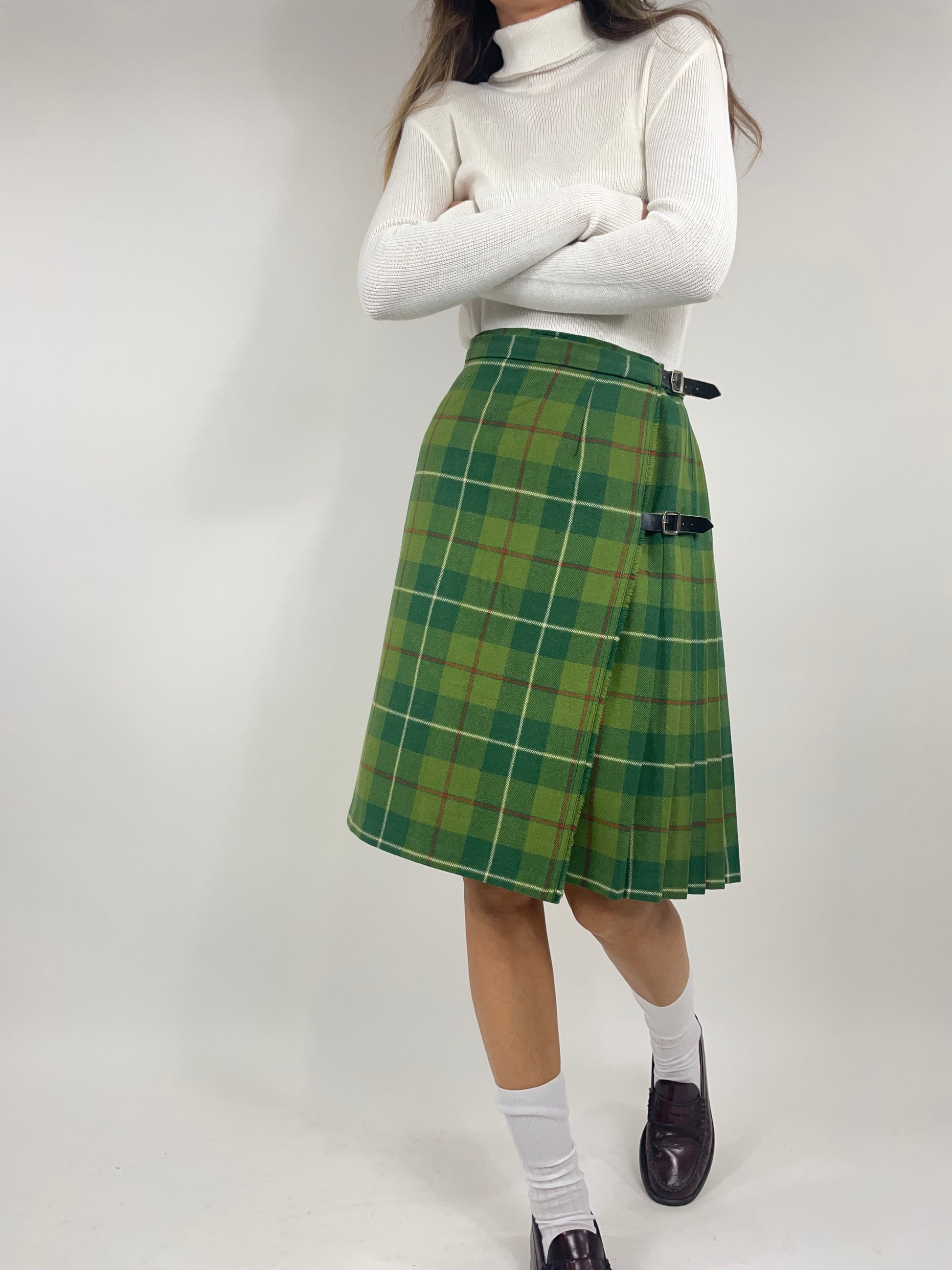 Gonna Scozzese Kilt Per Donne Plaid Vestito Scozzese Verde Kilt